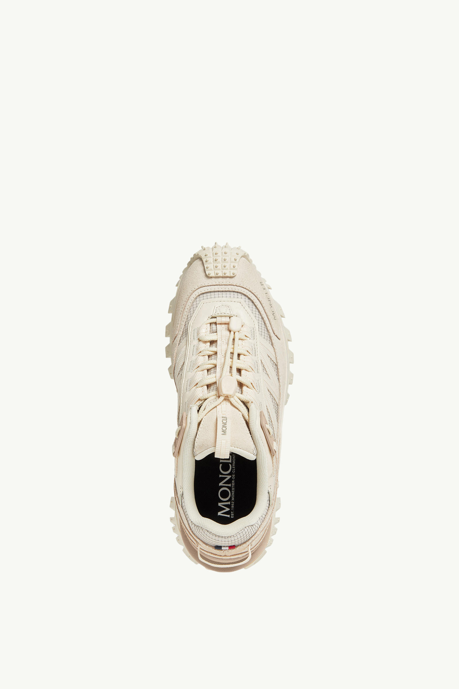 Trailgrip Suede & Leather Trainers Men Light Beige Moncler 4