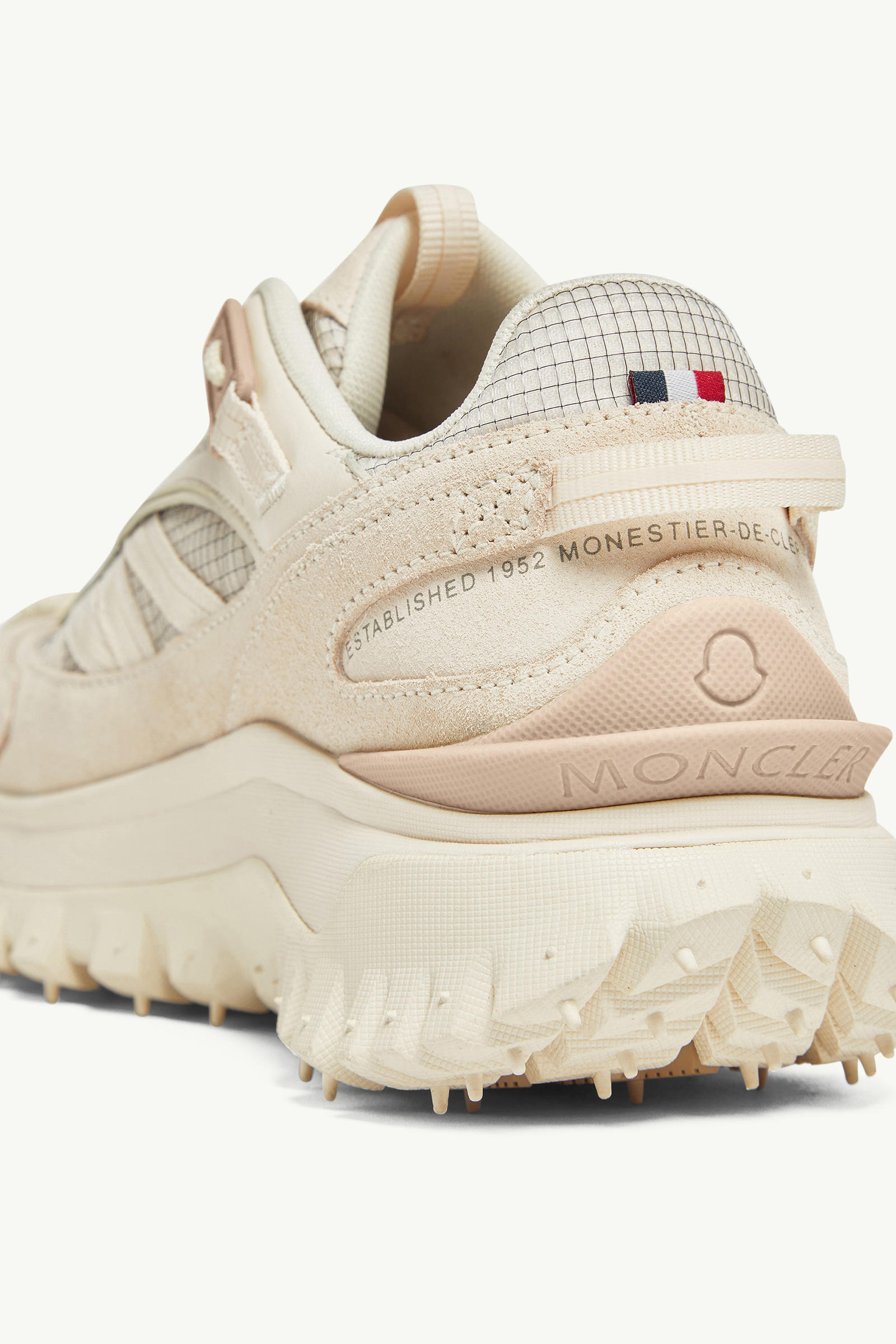 Trailgrip Suede & Leather Trainers Men Light Beige Moncler 6