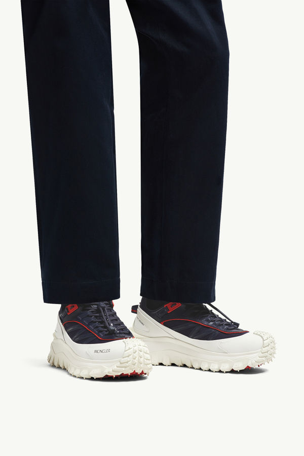 Trailgrip GTX Leather Trainers Men White & Blue Moncler 1