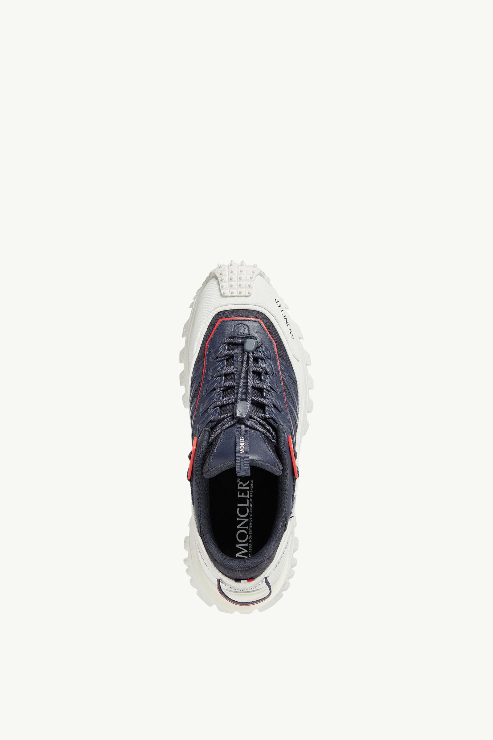 White & Blue Trailgrip GTX Leather Sneakers - Sneakers for