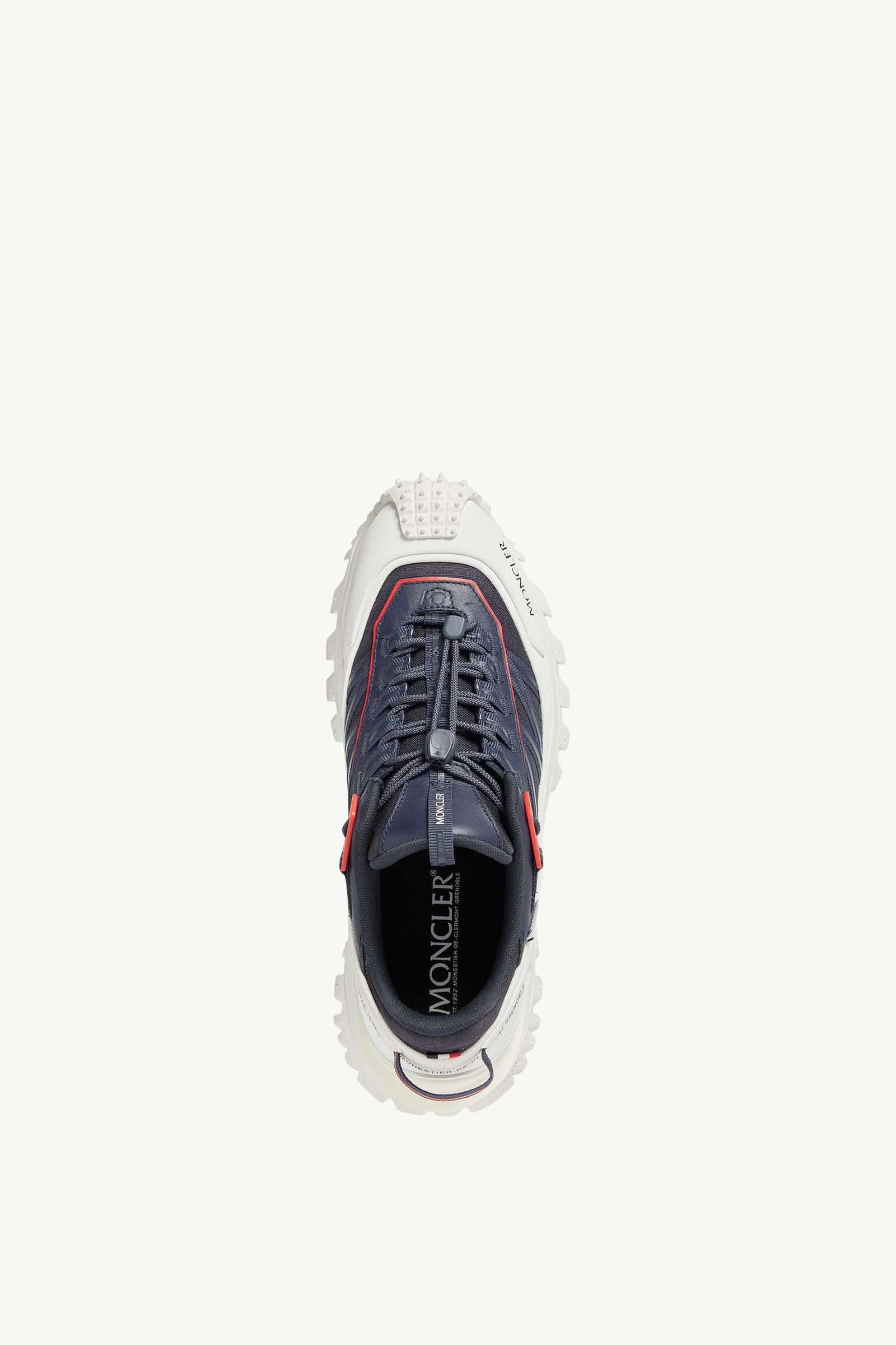 Trailgrip GTX Leather Trainers Men White & Blue Moncler 4