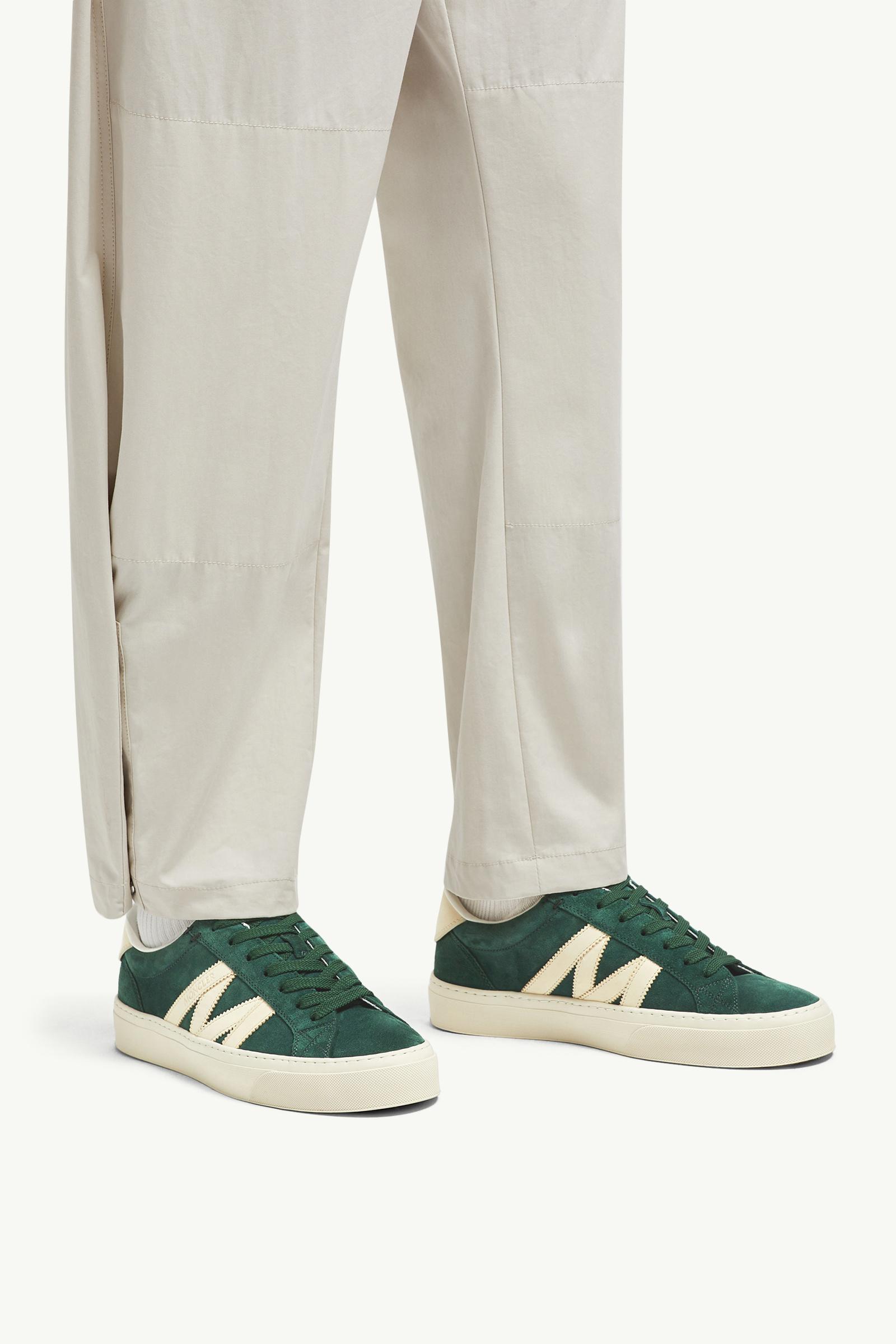 Monaco2 Suede & Nubuck Sneakers Men Green Moncler 1