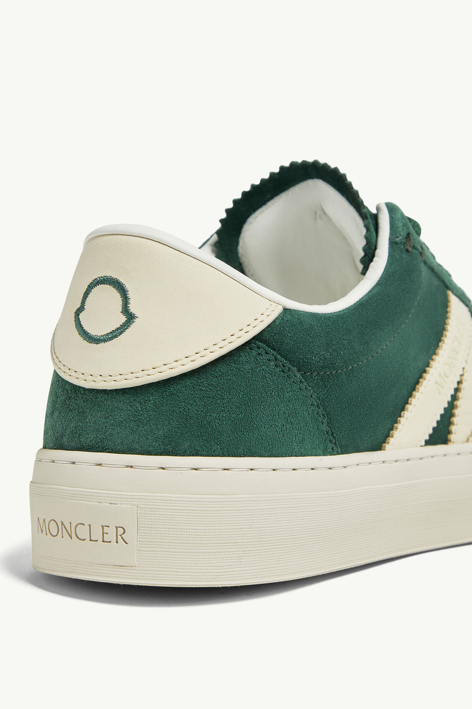 Monaco2 Suede & Nubuck Sneakers Men Green Moncler 3