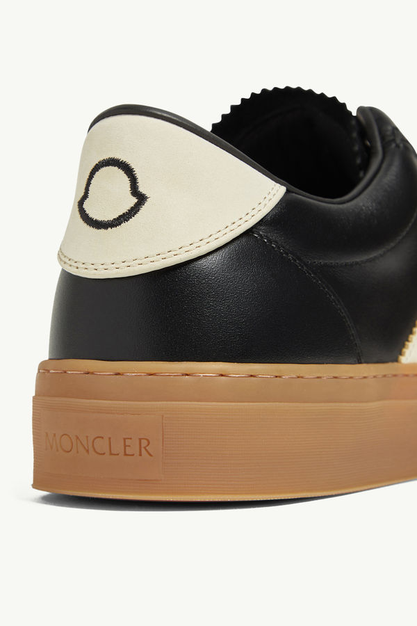 Monaco2 Leather & Nubuck Trainers Men Dark Gray Moncler 3