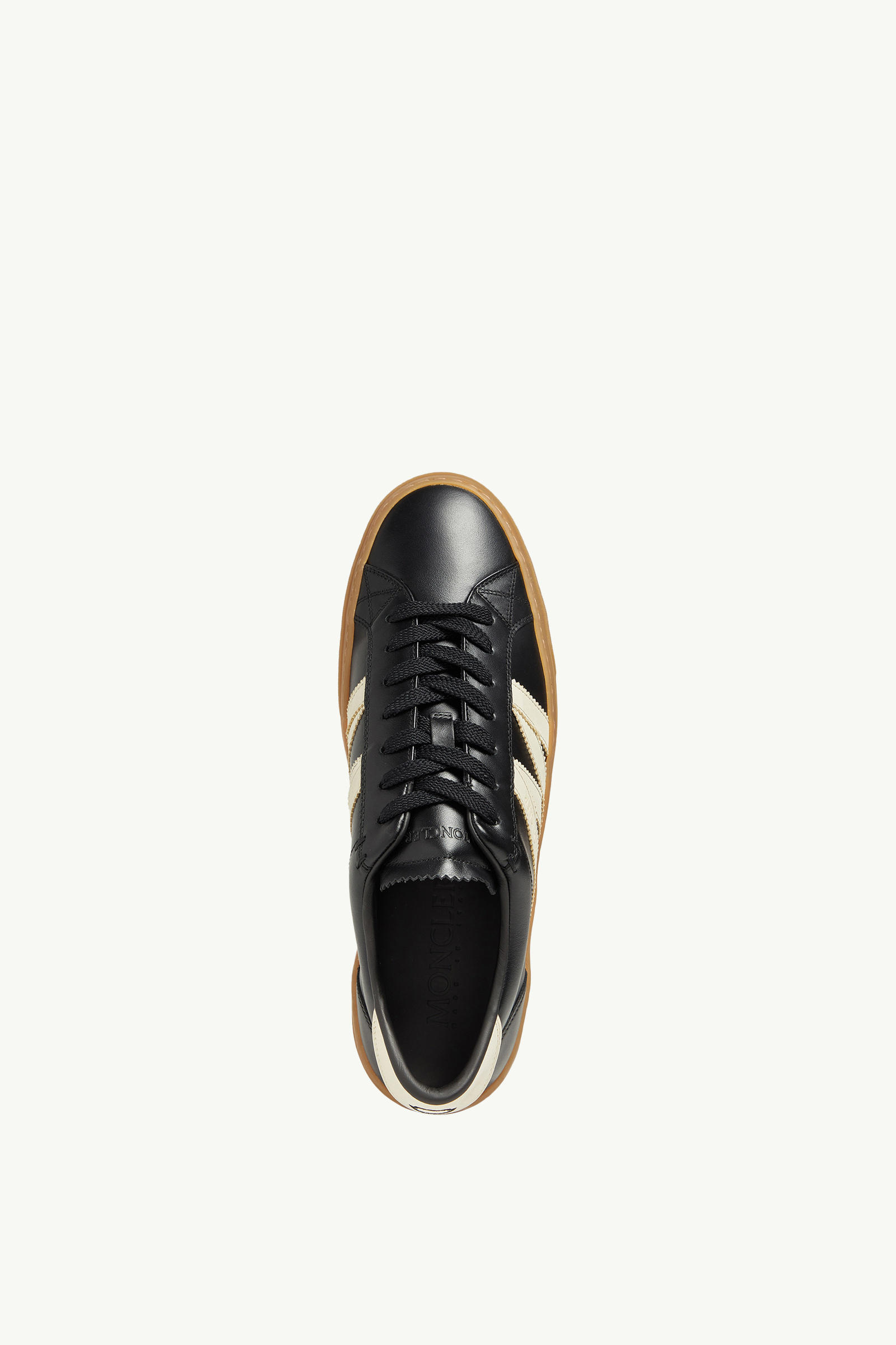 Monaco2 Leather & Nubuck Sneakers Men Dark Grey Moncler 4