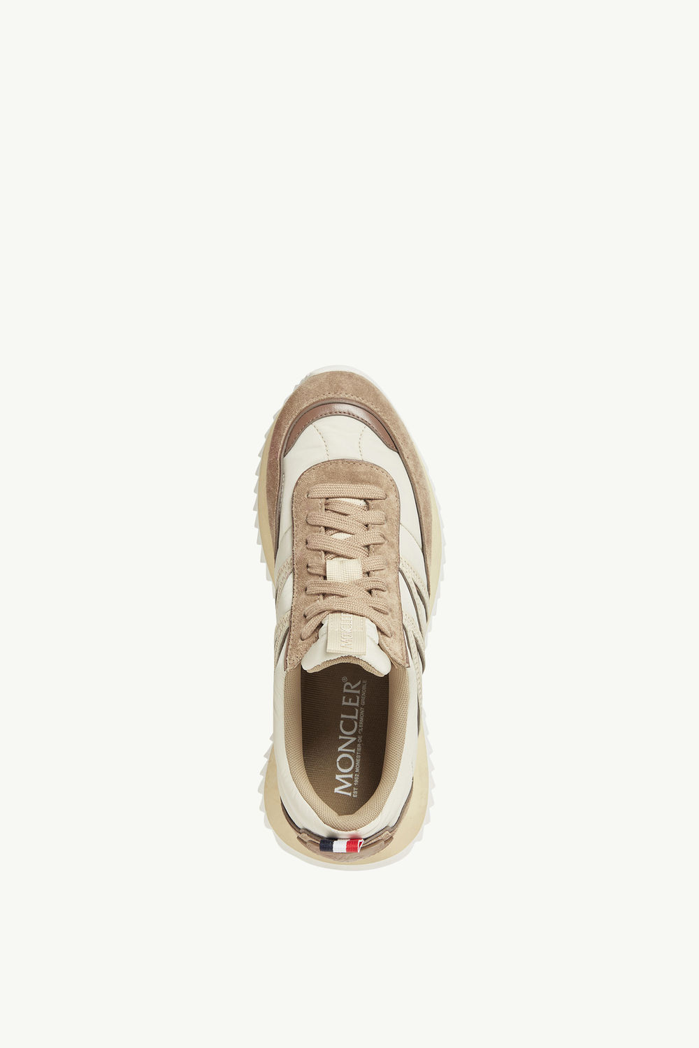 Pacey Suede Sneakers Men Light Beige Moncler 4