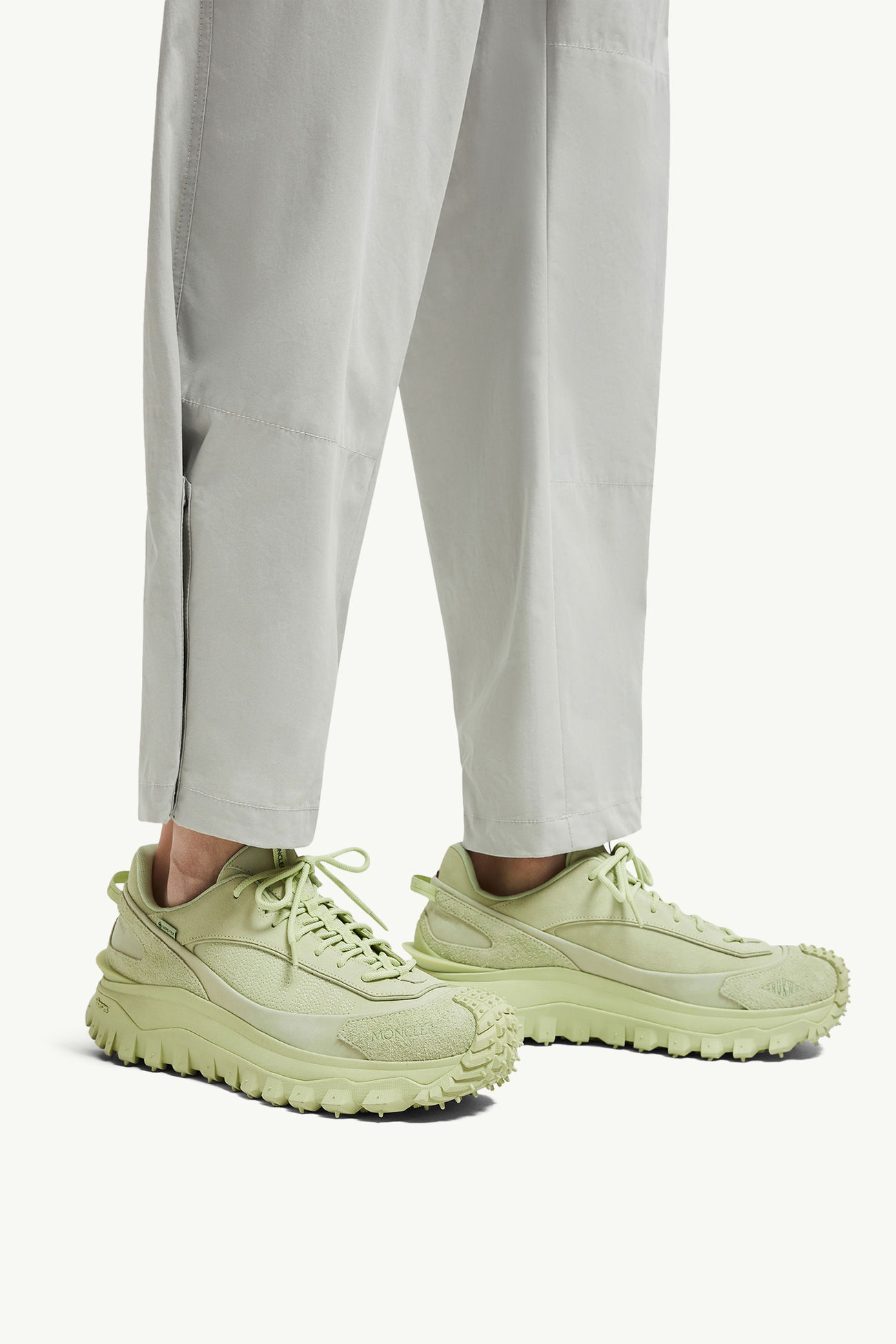 Trailgrip Momint Nubuck & Suede Sneakers Men Pastel Green Moncler 1