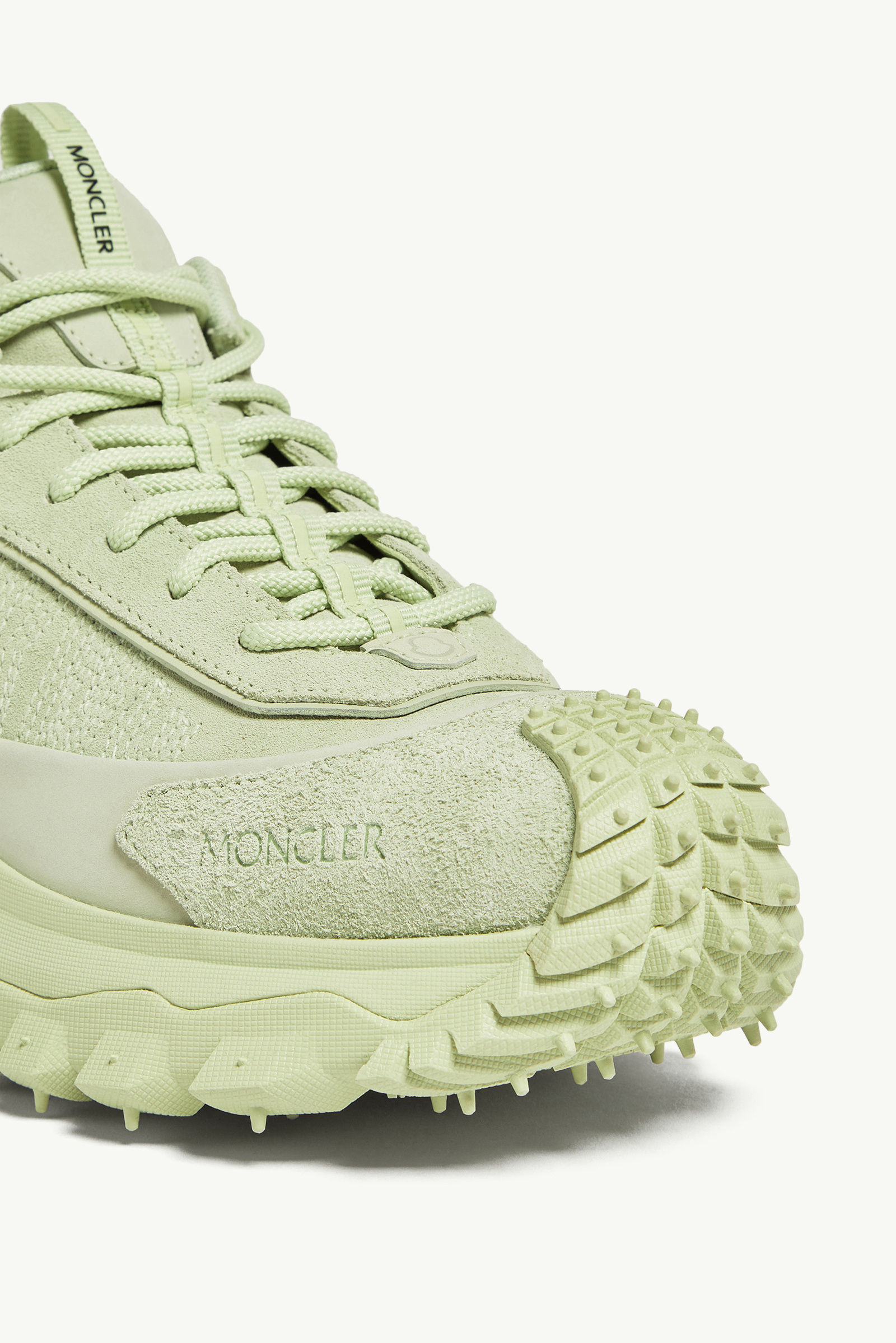 Trailgrip Momint Nubuck & Suede Trainers Men Pastel Green Moncler 2