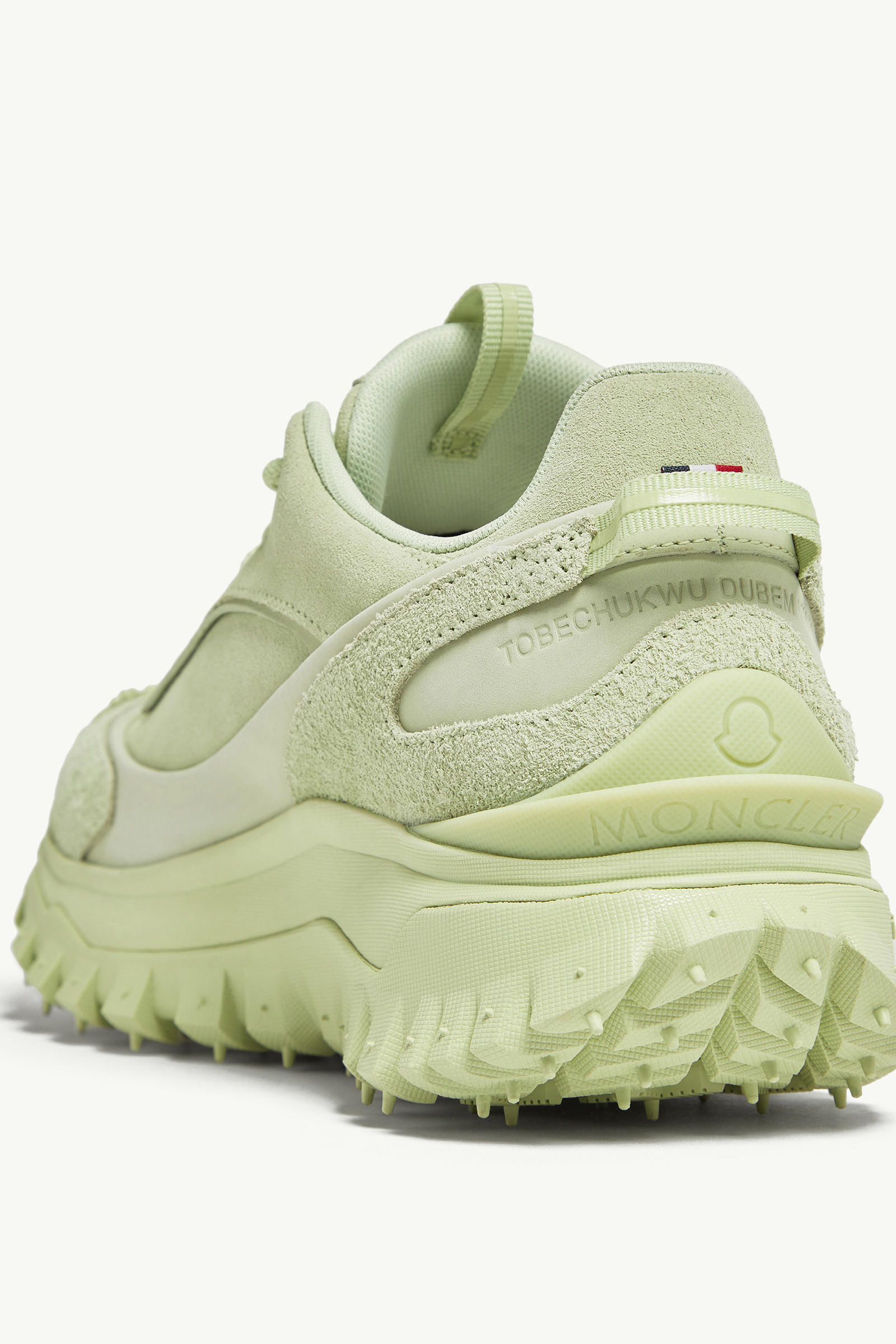 Trailgrip Momint Nubuck & Suede Trainers Men Pastel Green Moncler 8