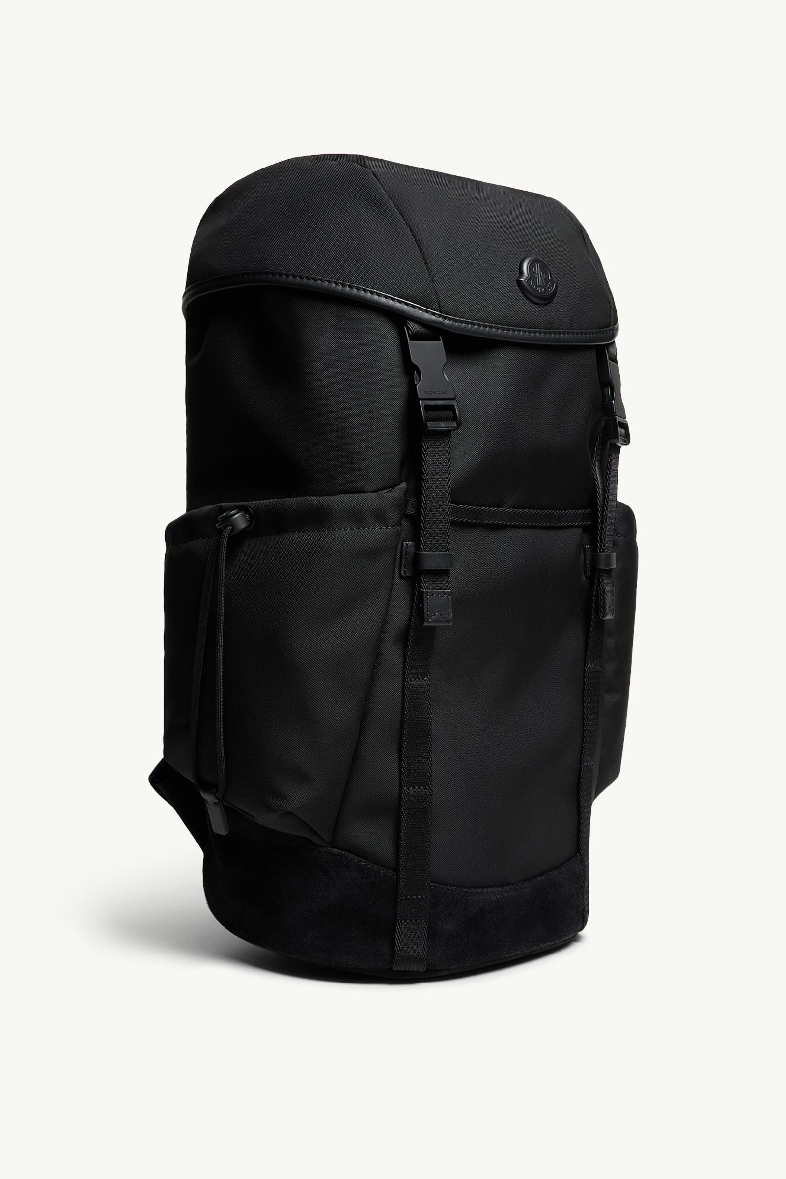 Black Tech Suede-Trimmed Water-Repellent Backpack - Bags & Small