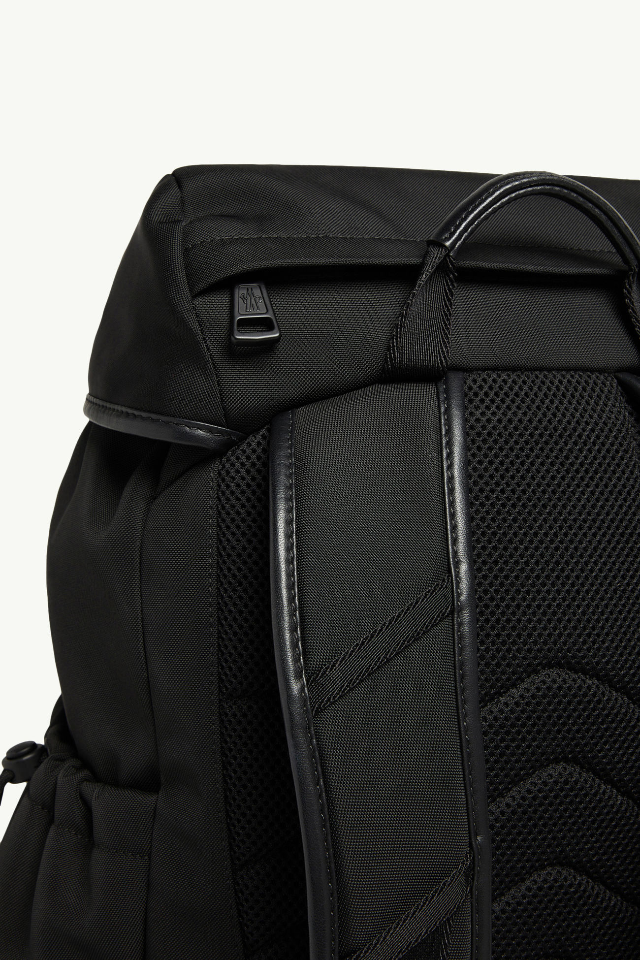 Mochila impermeable con ribetes de ante Tech Hombre Negro Moncler 5