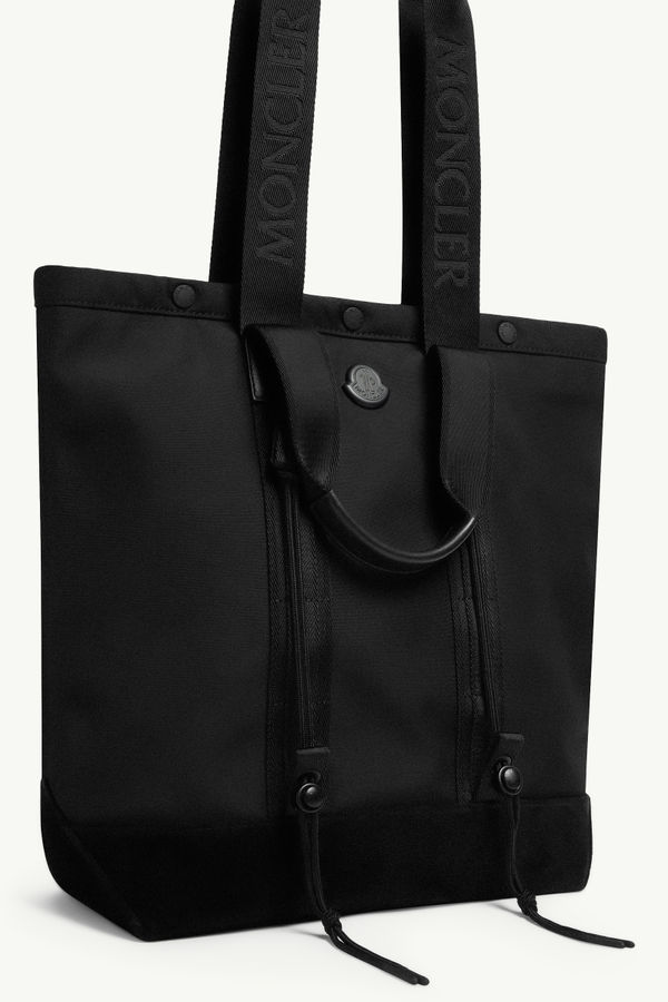 Tech Water-Repellent Small Tote Bag Men Black Moncler 2