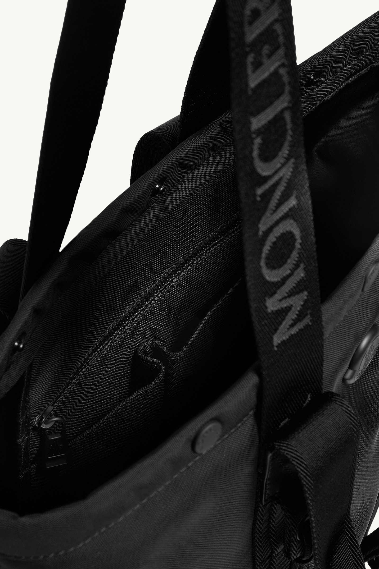 Tech Water-Repellent Small Tote Bag Men Black Moncler 4