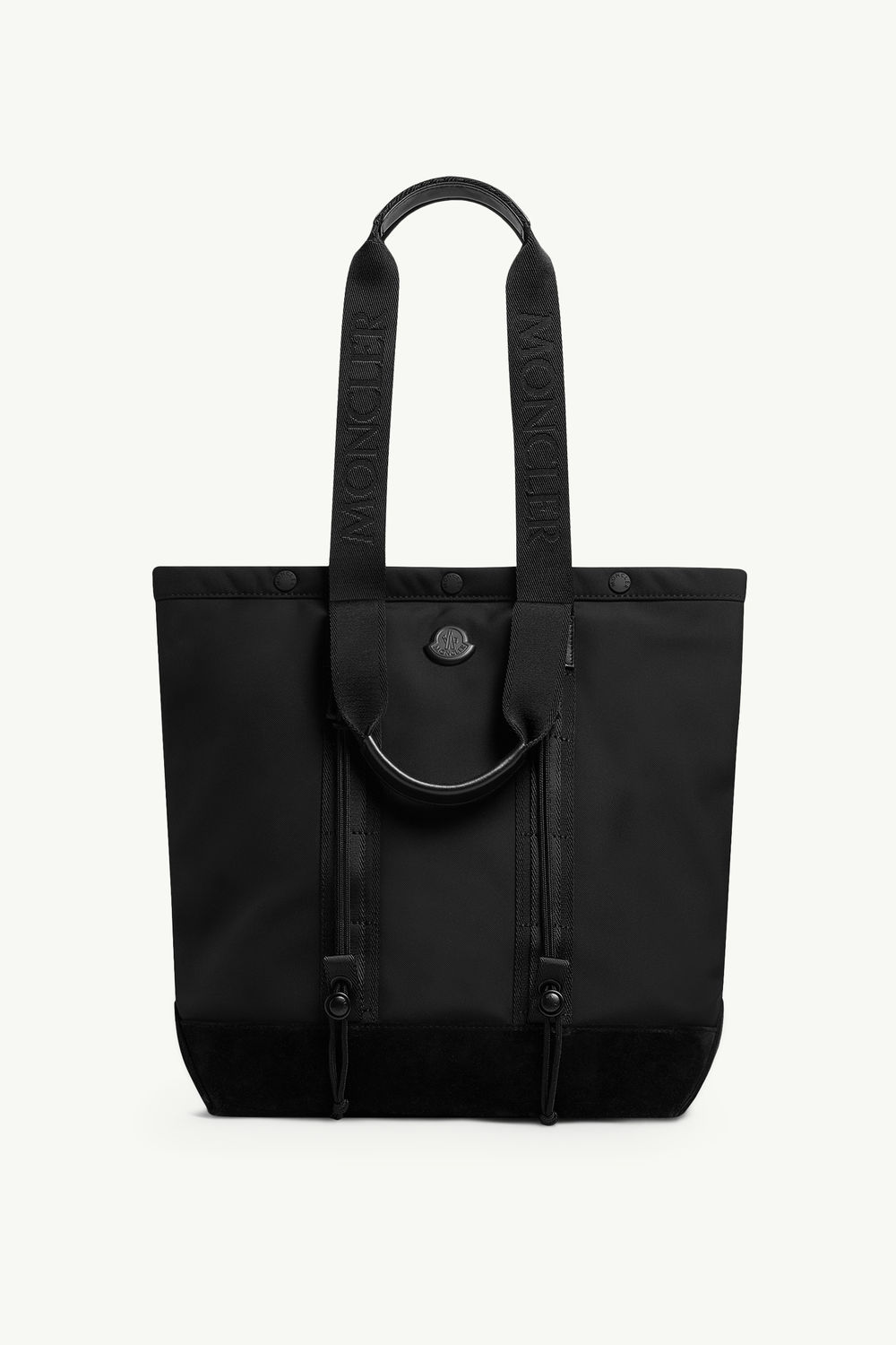 Tech Water-Repellent Small Tote Bag Men Black Moncler 0