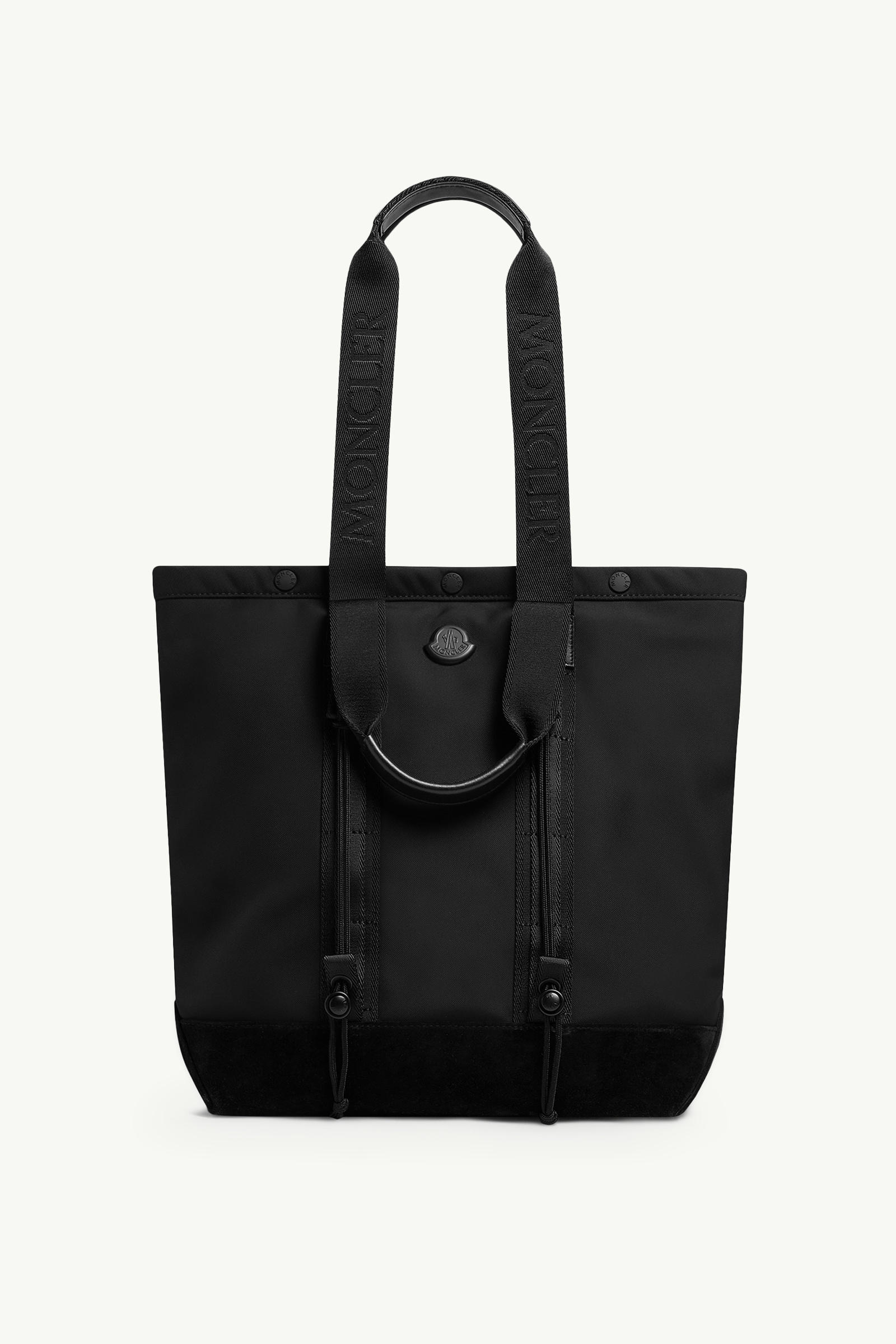 Tech Water-Repellent Small Tote Bag Men Black Moncler 0