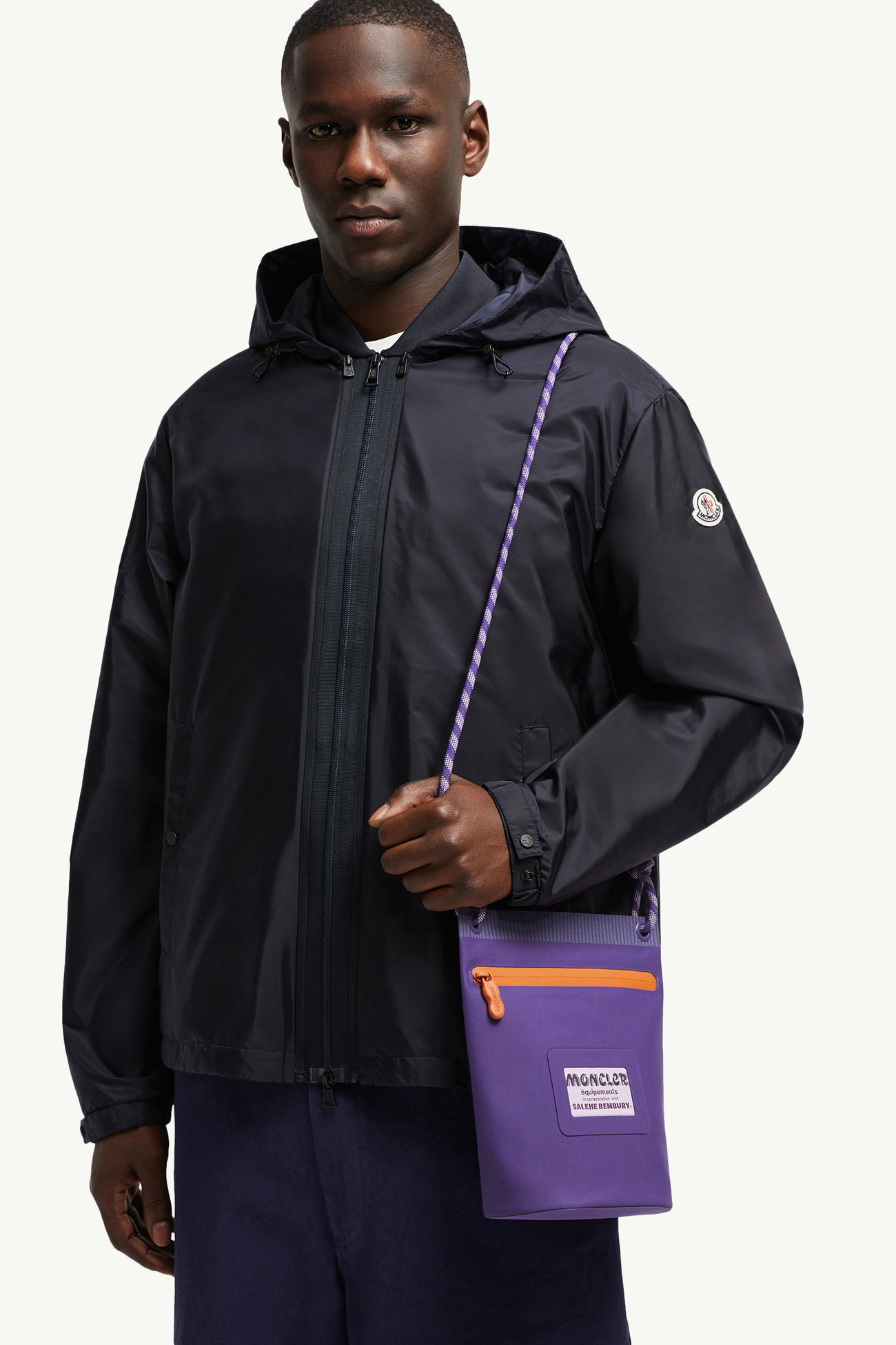 Amoeba Water-Repellent Pouch by Salehe Bembury Men Purple Moncler 1