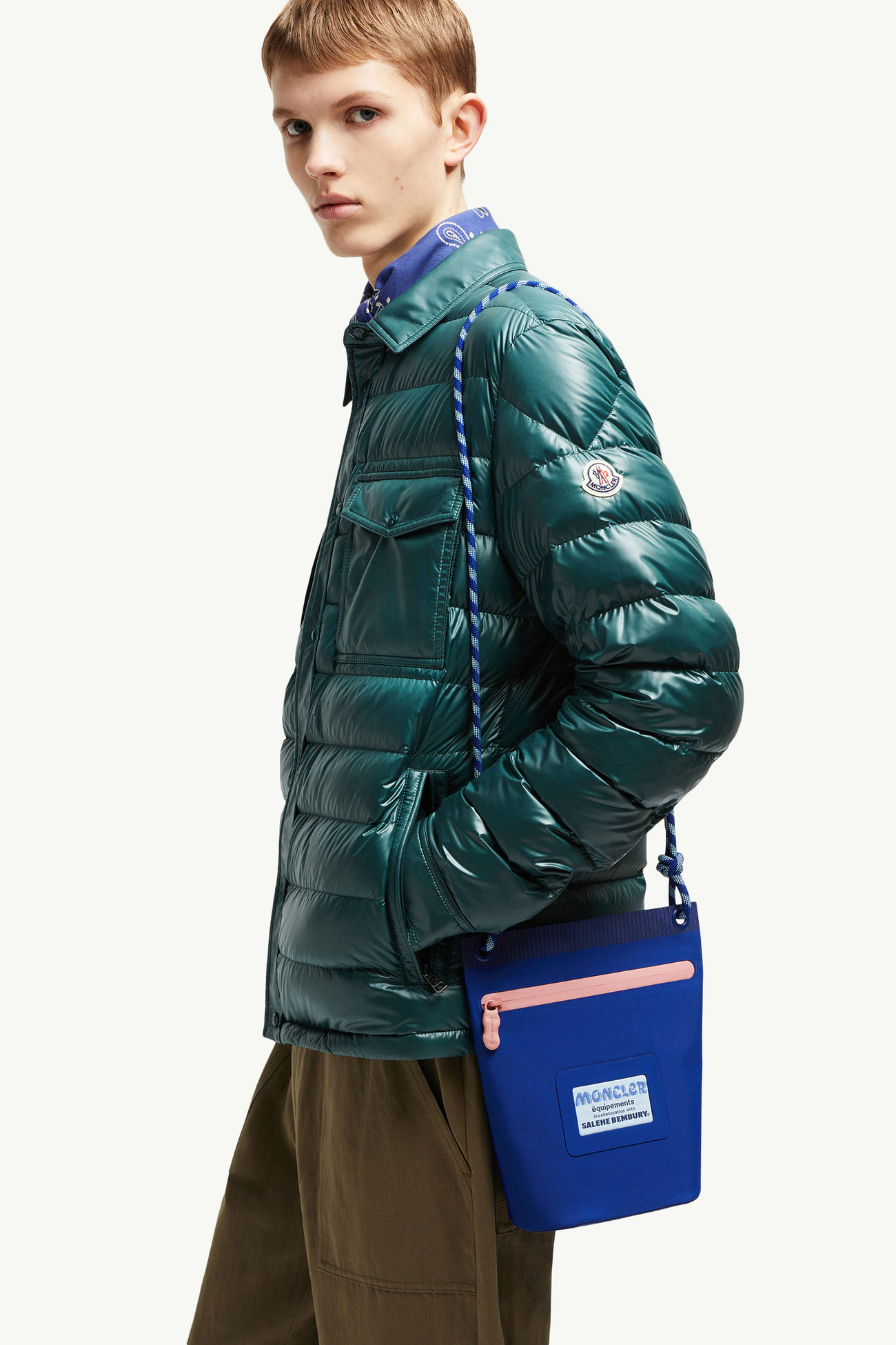 Amoeba Water-Repellent Pouch by Salehe Bembury Men Electric Blue Moncler 1