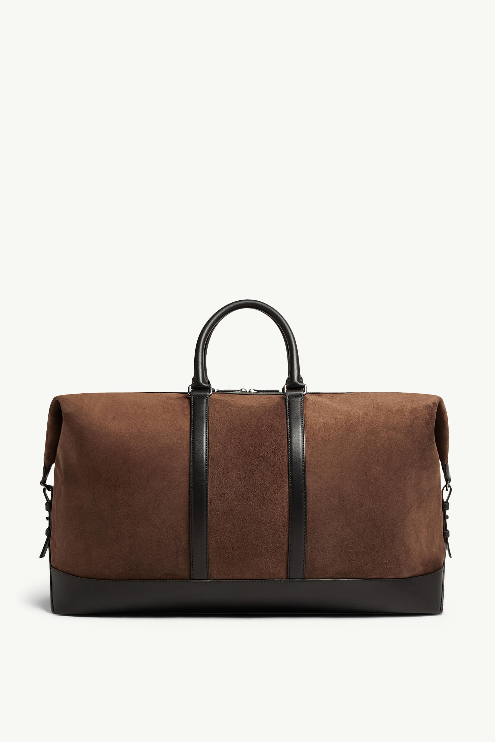 Sac de sport Tech en daim à bordure en cuir Hommes Marron Moncler 3