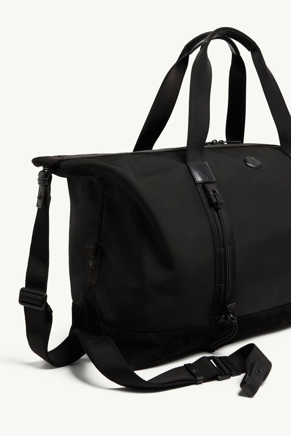 Tech Water-Repellent Leather-Trimmed Duffle Bag Men Black Moncler 2