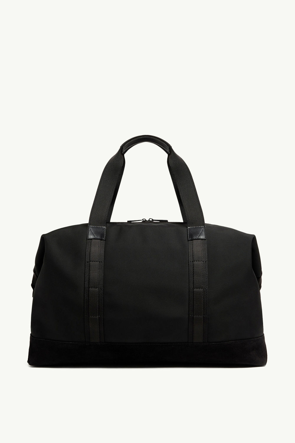 Tech Water-Repellent Leather-Trimmed Duffle Bag Men Black Moncler 3