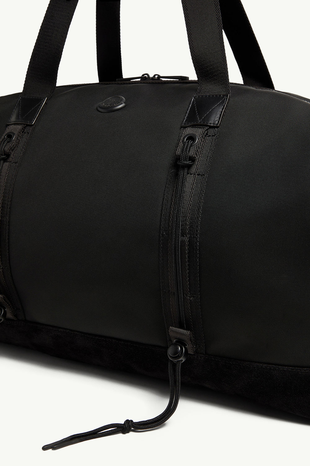 Tech Water-Repellent Leather-Trimmed Duffle Bag Men Black Moncler 5