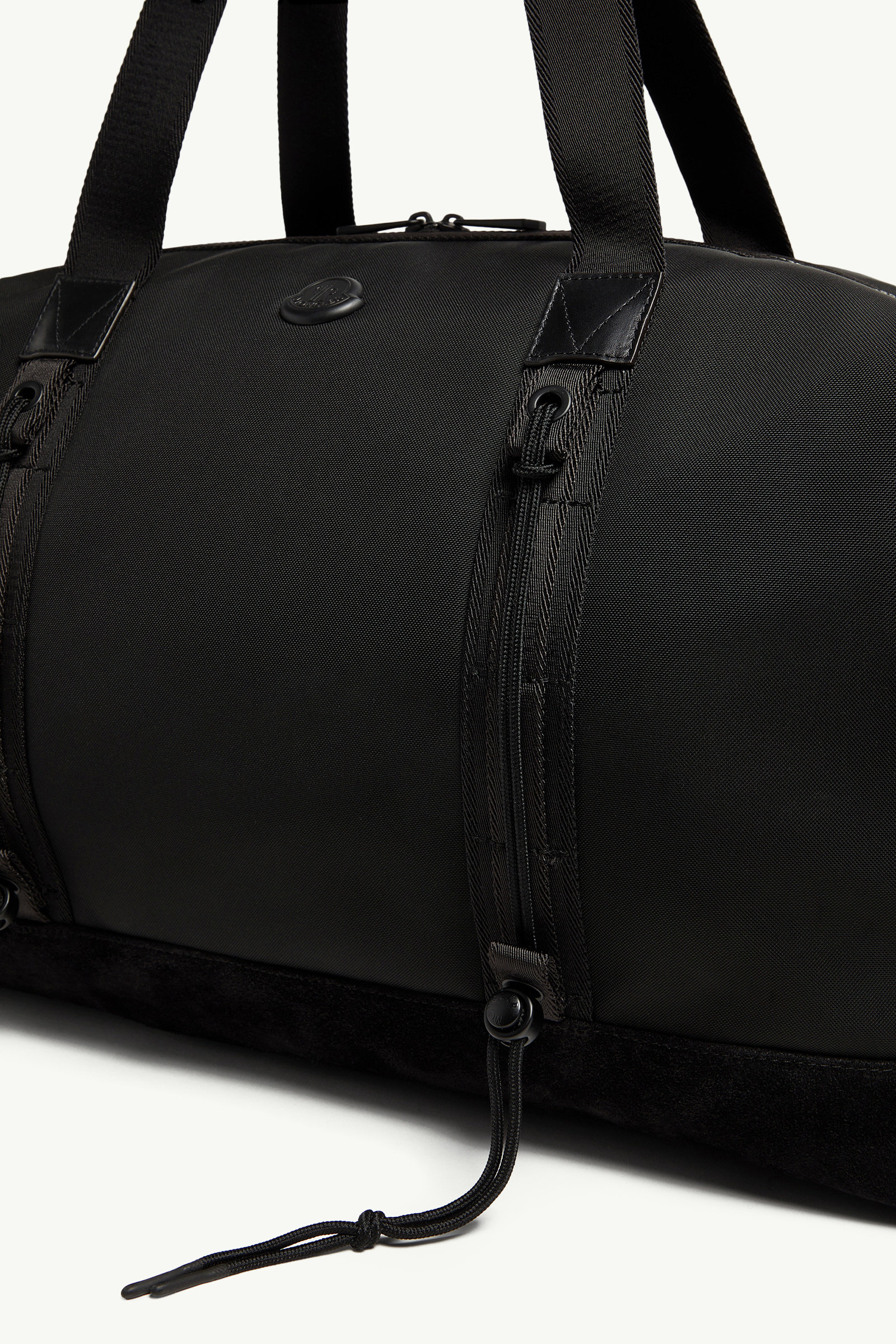 Tech Water-Repellent Leather-Trimmed Duffle Bag Men Black Moncler 5
