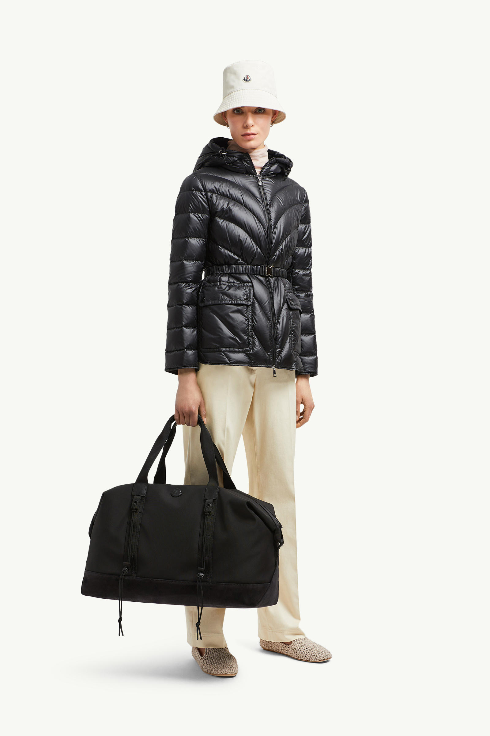 Tech Water-Repellent Leather-Trimmed Duffle Bag Men Black Moncler 6