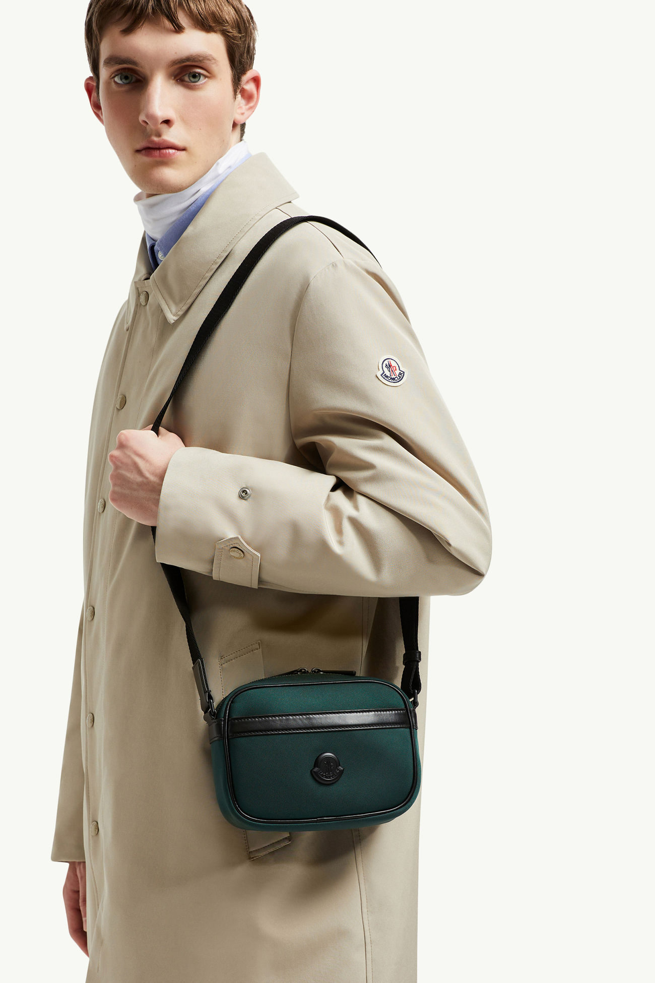 Pierrick防潑水斜揹袋 男士 深綠色 Moncler 1