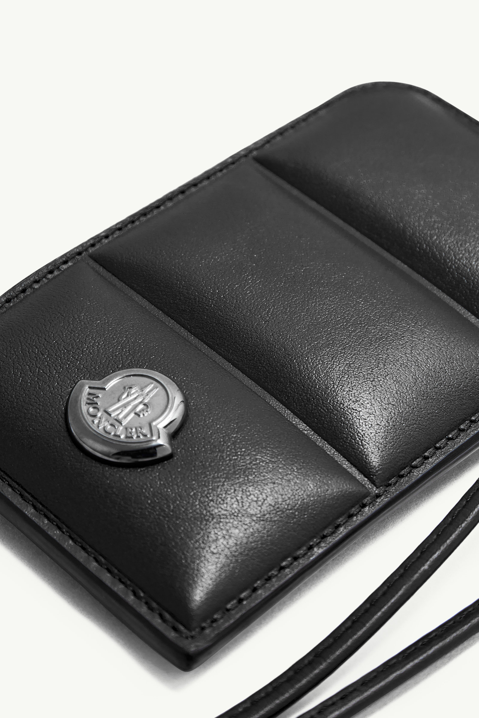 Doudoune gestepptes Kartenetui aus Leder Herren Schwarz Moncler 2