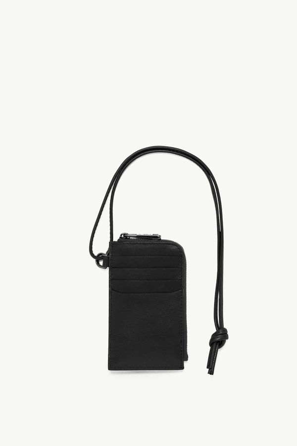Tarjetero acolchado de piel Doudoune Hombre Negro Moncler 3