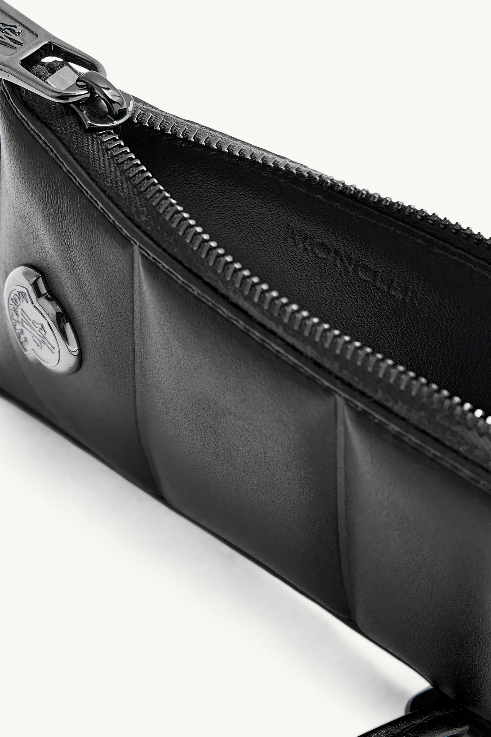Doudoune gestepptes Kartenetui aus Leder Herren Schwarz Moncler 4