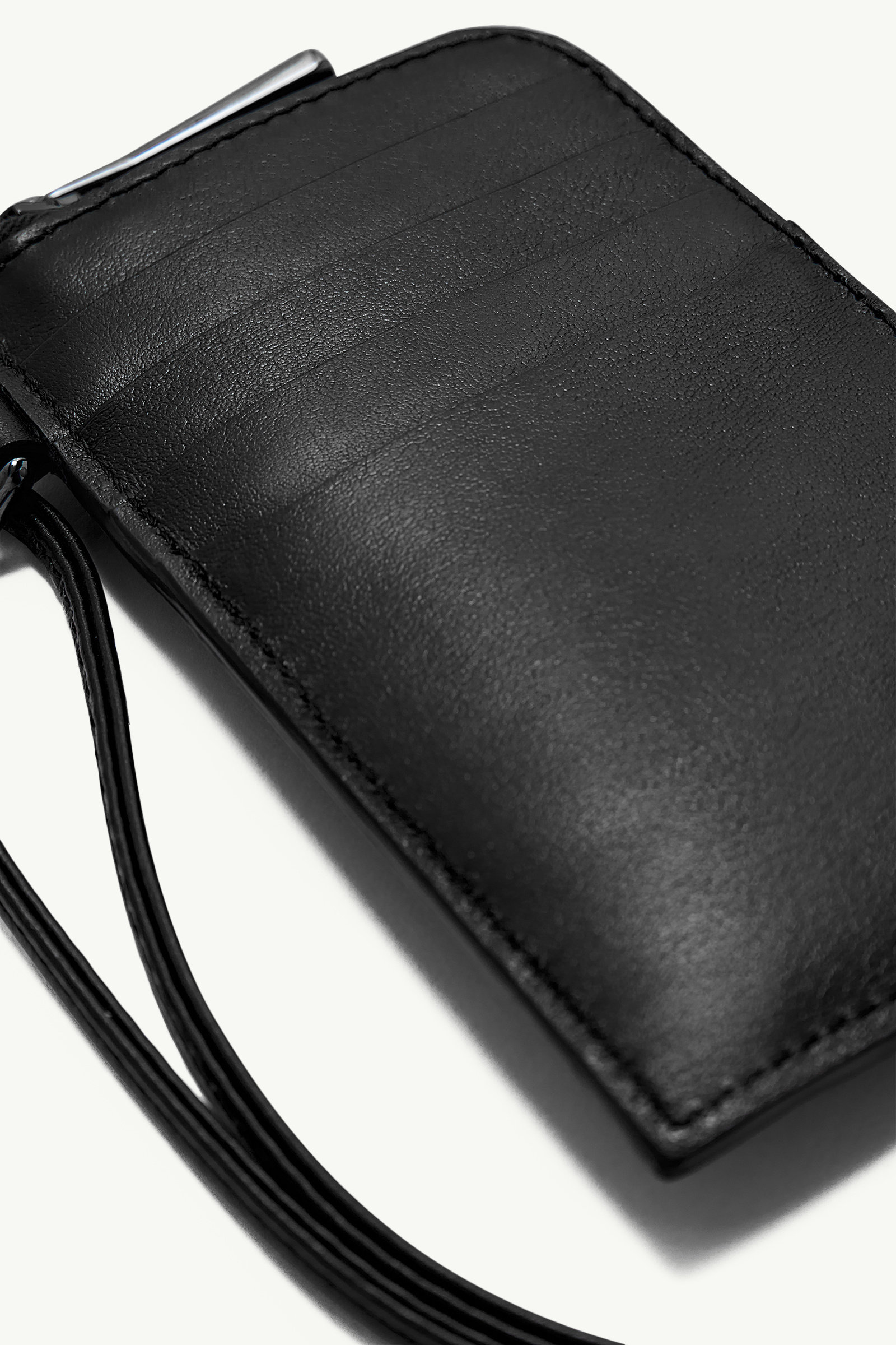 Doudoune gestepptes Kartenetui aus Leder Herren Schwarz Moncler 5