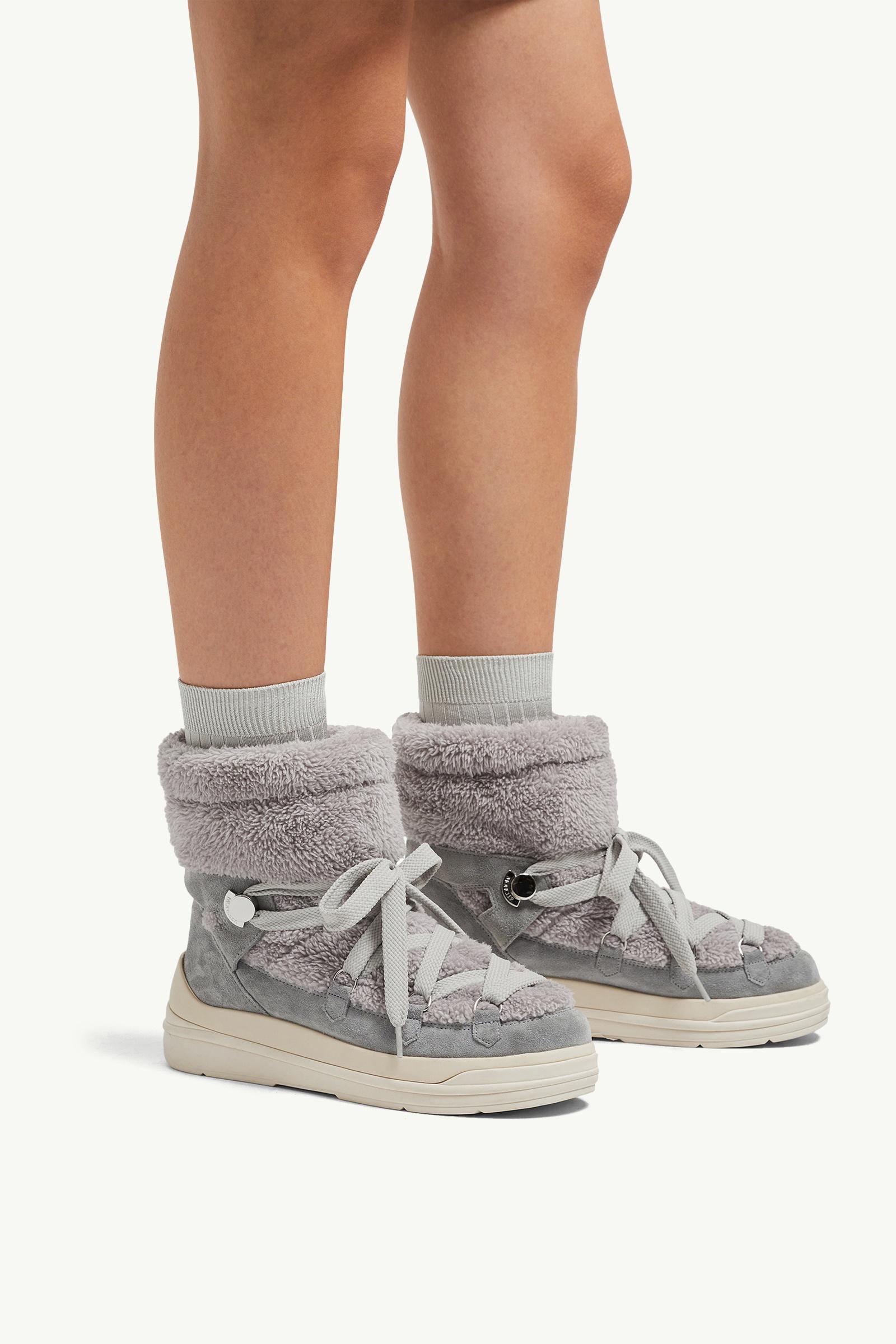 Insolux Suede Snow Boots Women Gray Moncler 1