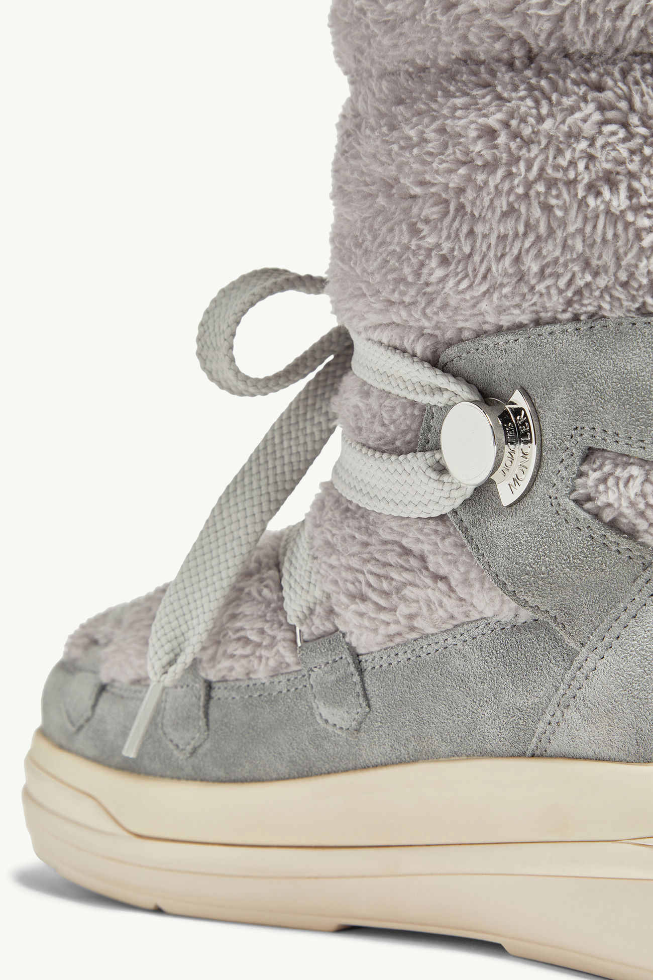Insolux Faux Fur & Suede Snow Boots Women Grey Moncler 3