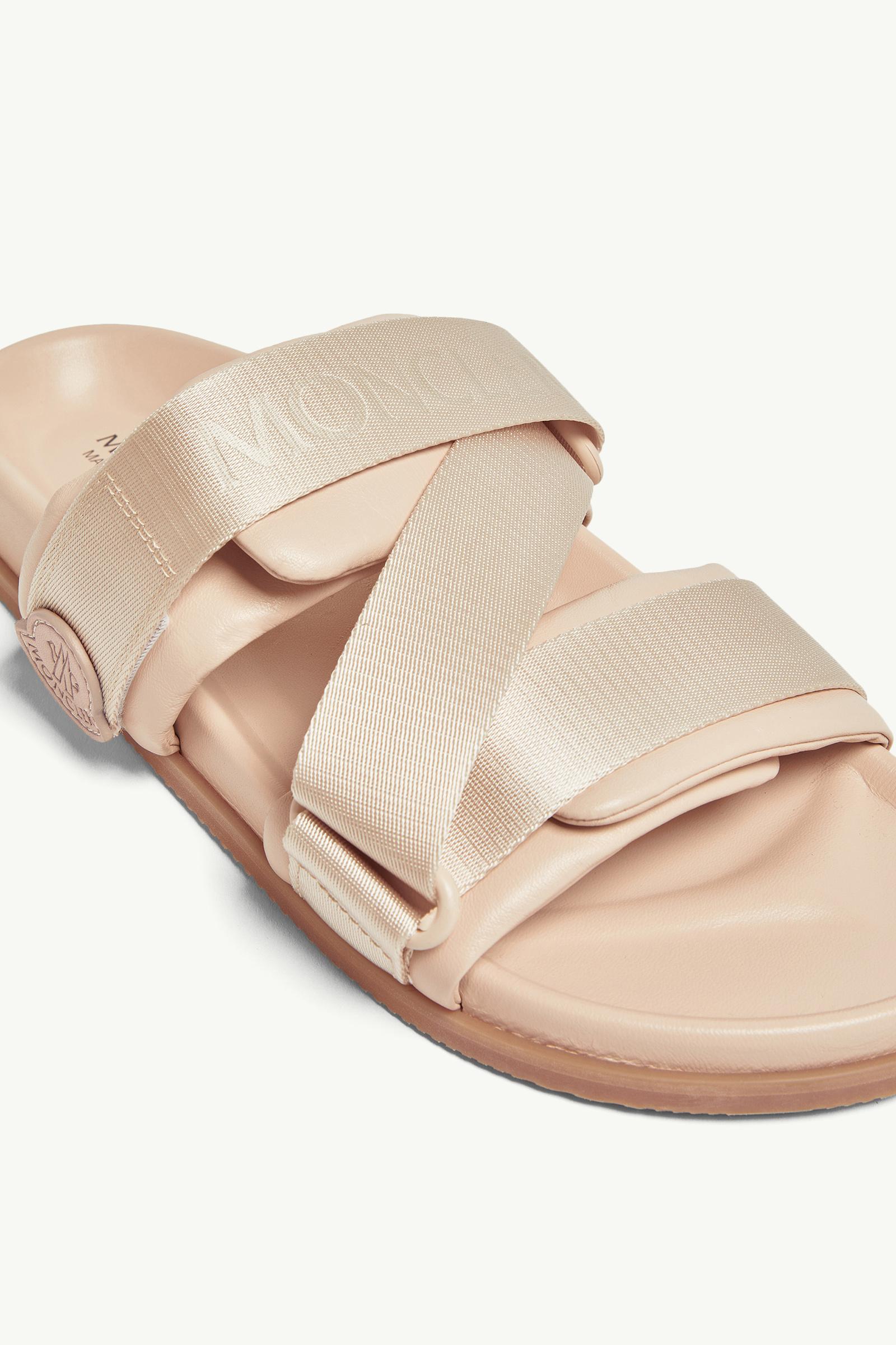 Mon Summer Nappa Leather Sliders Women Pink Moncler 1