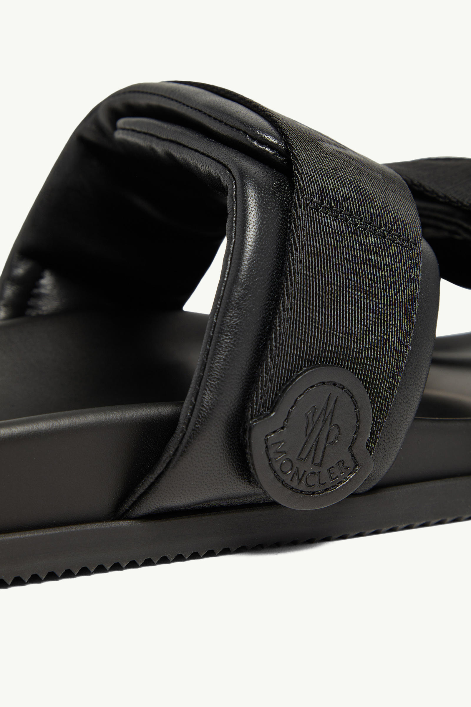Mon Summer Nappa Leather Sliders Women Black Moncler 2