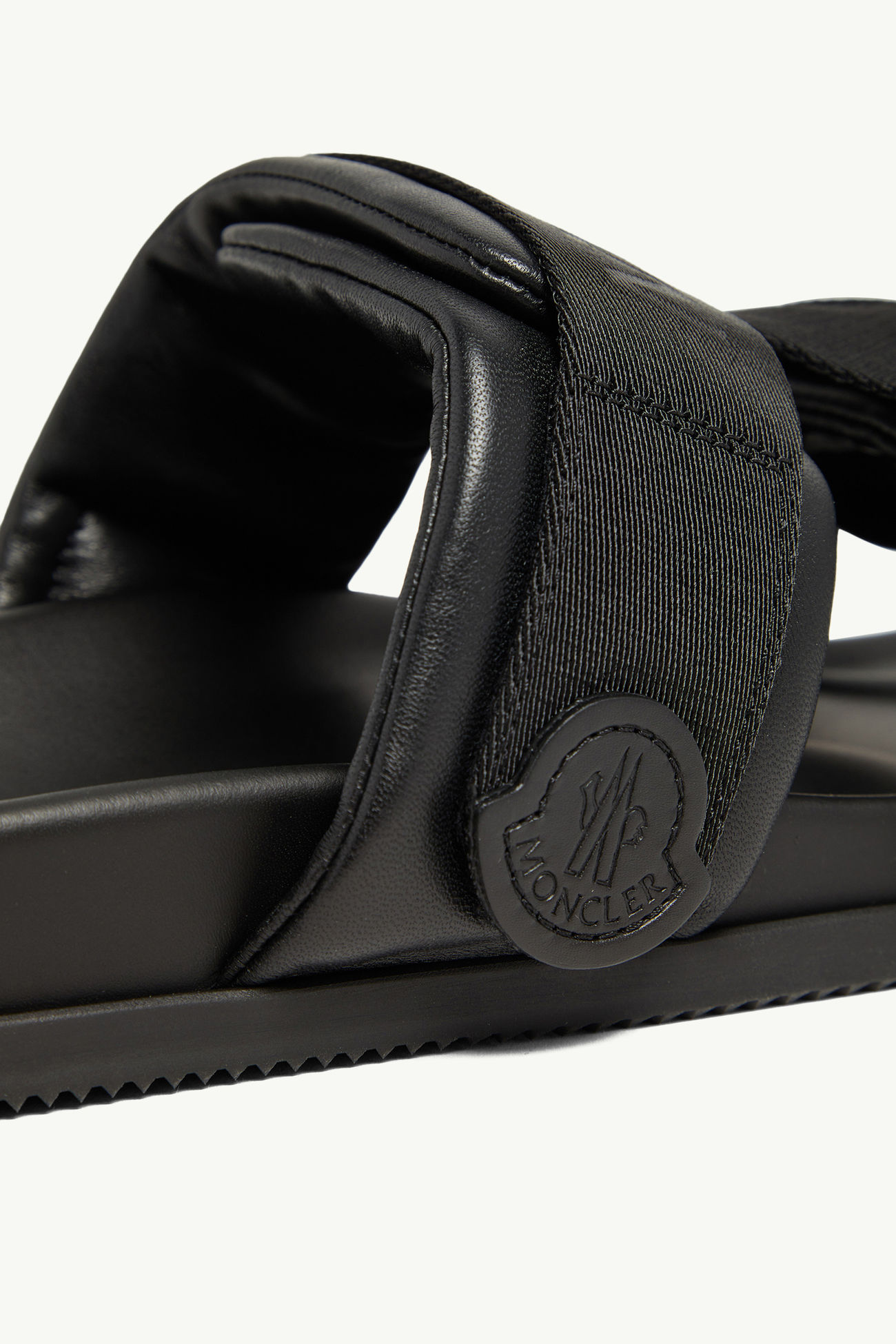 Slide Mon Summer in nappa Donna Nero Moncler 2