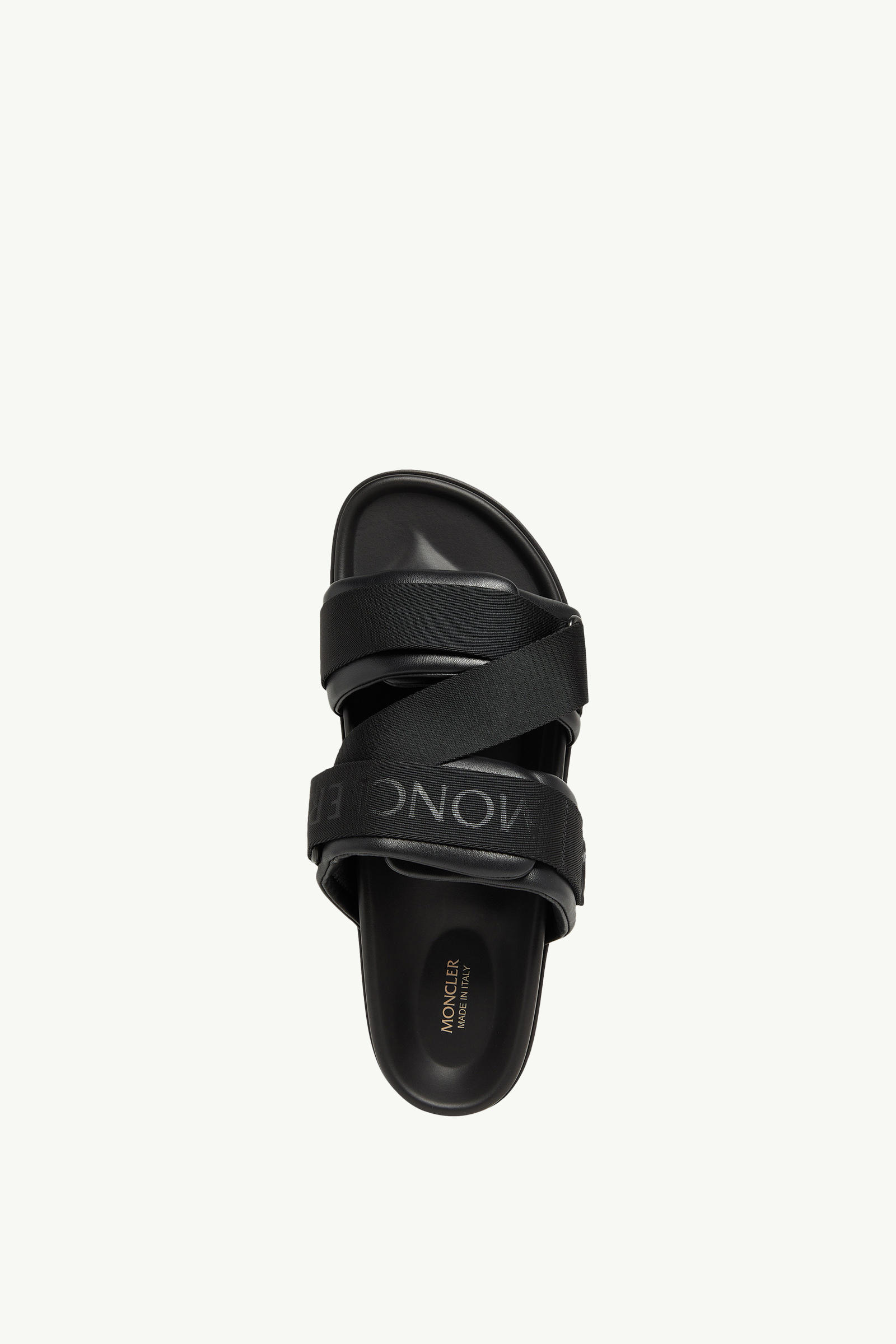 Mon Summer Nappa Leather Sliders Women Black Moncler 3