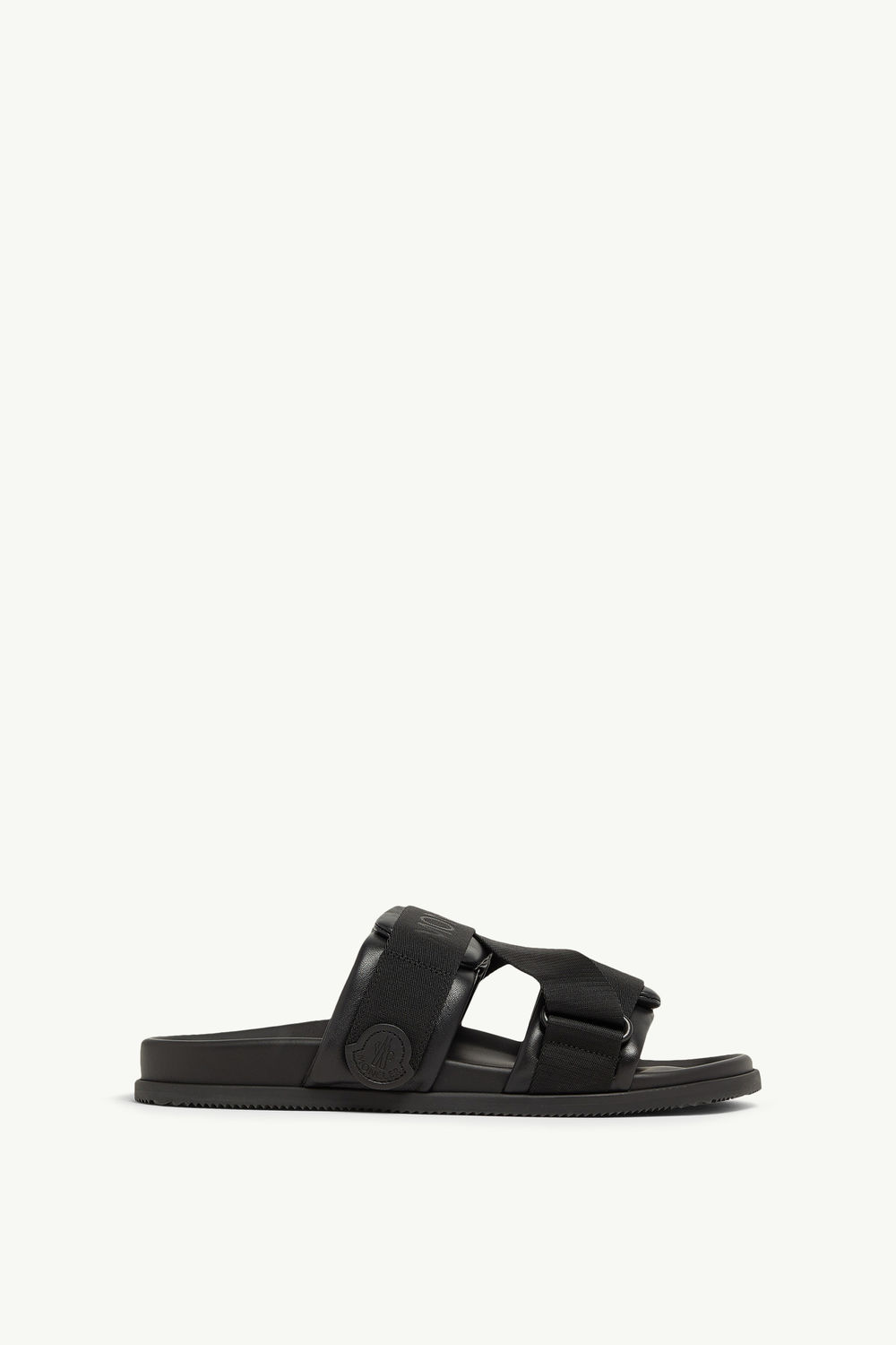 Mon Summer Nappa Leather Sliders Women Black Moncler 0