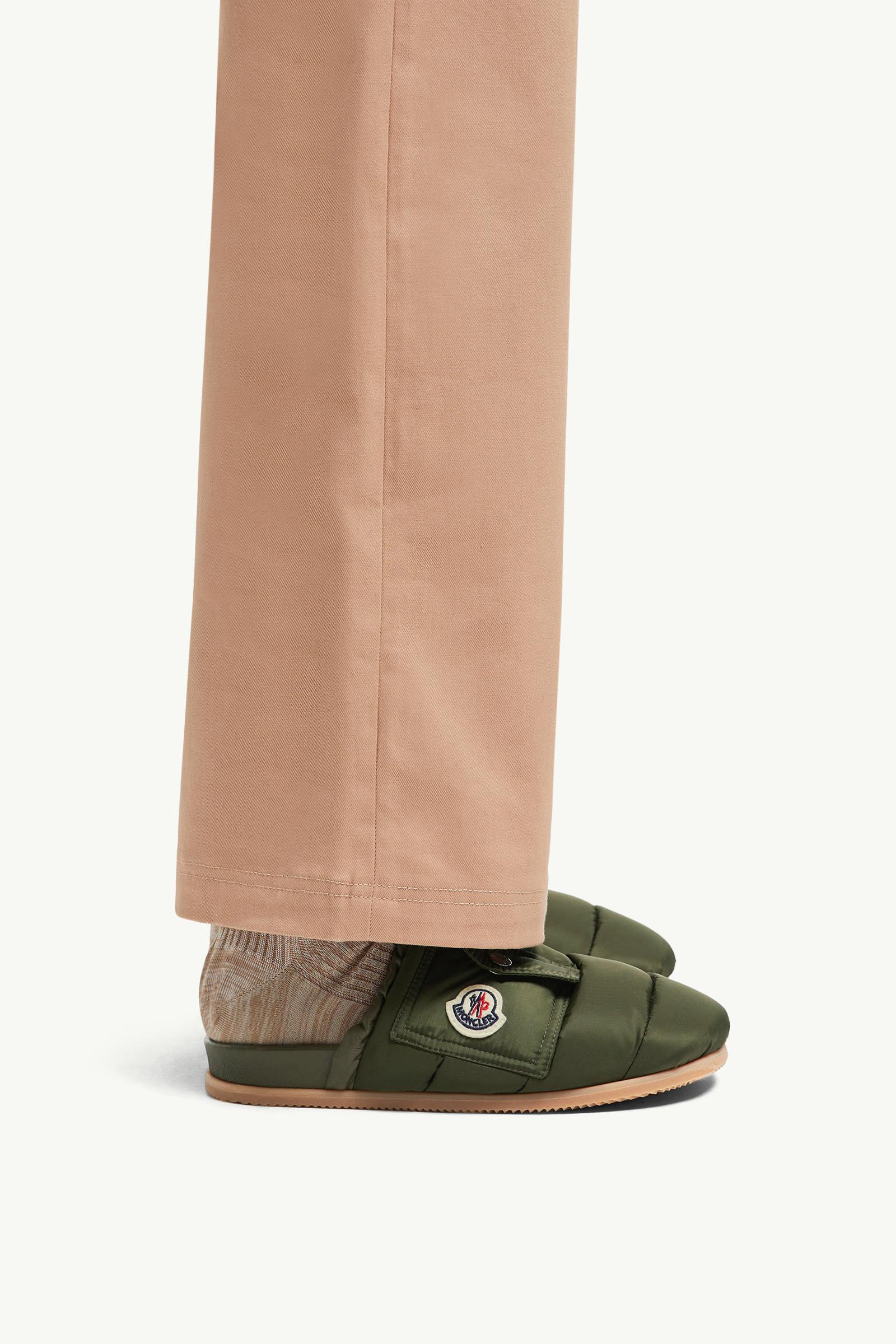 Mon Pocket Padded Leather Mules Women Dark Green Moncler 1