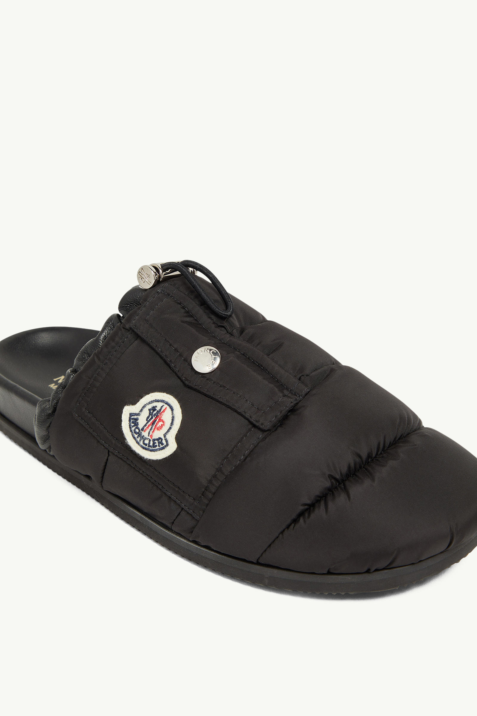 Mon Pocket Padded Leather Mules Women Black Moncler 2