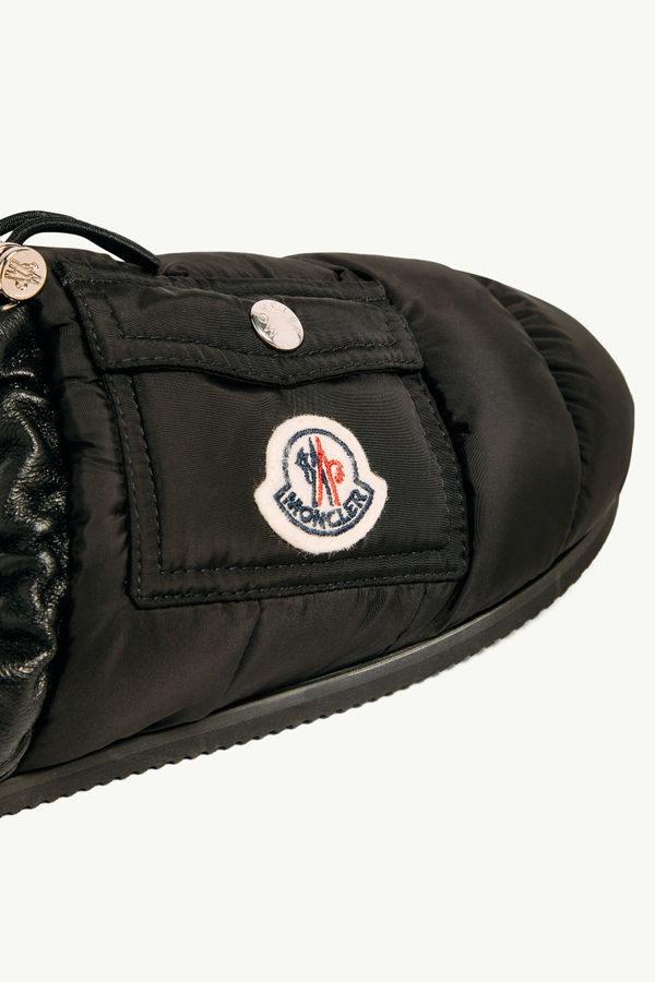 Mon Pocket Padded Leather Mules Women Black Moncler 3