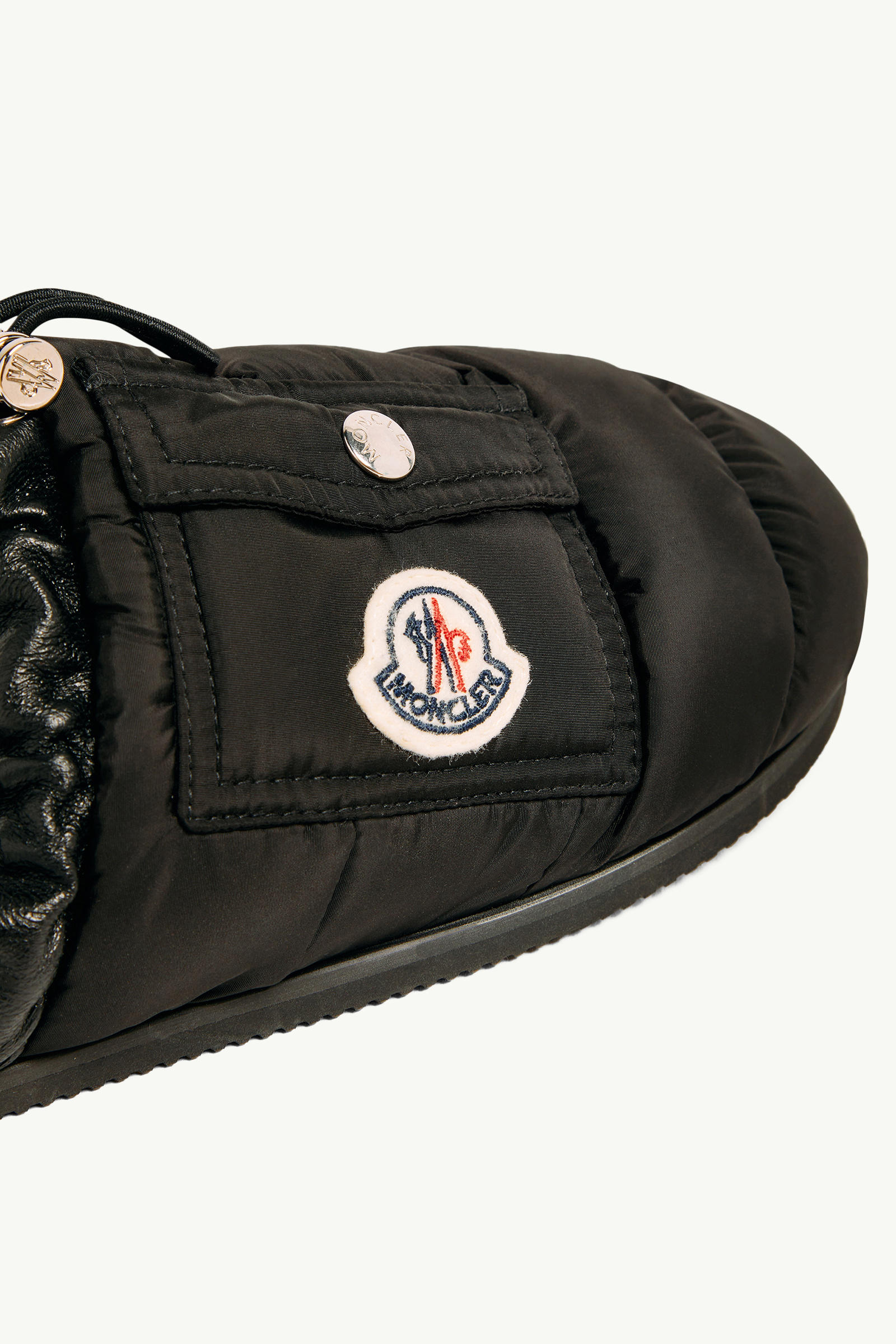 Mon Pocket Padded Leather Mules Women Black Moncler 3
