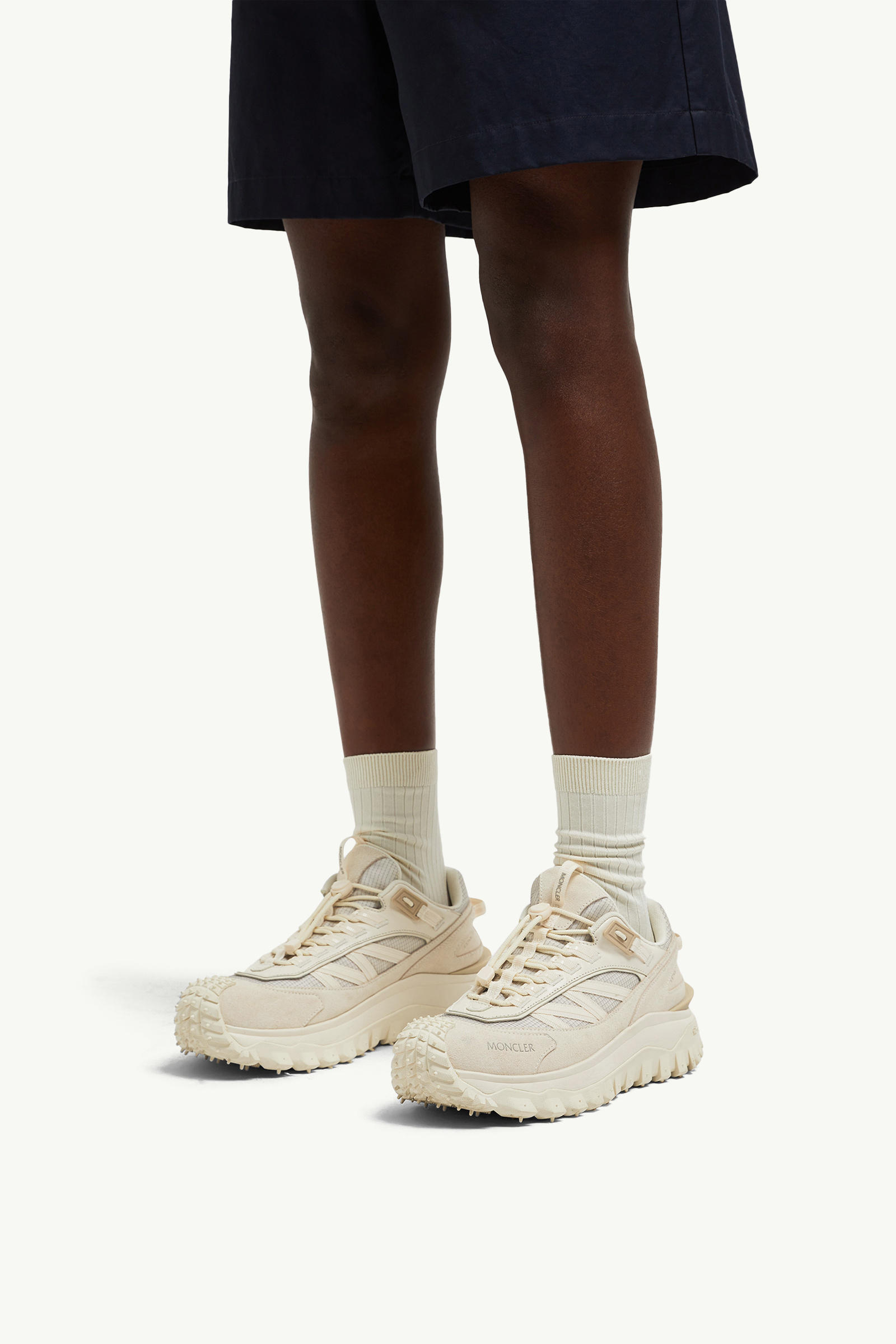 Sneakers Trailgrip en daim et cuir Femmes Beige Clair Moncler 1
