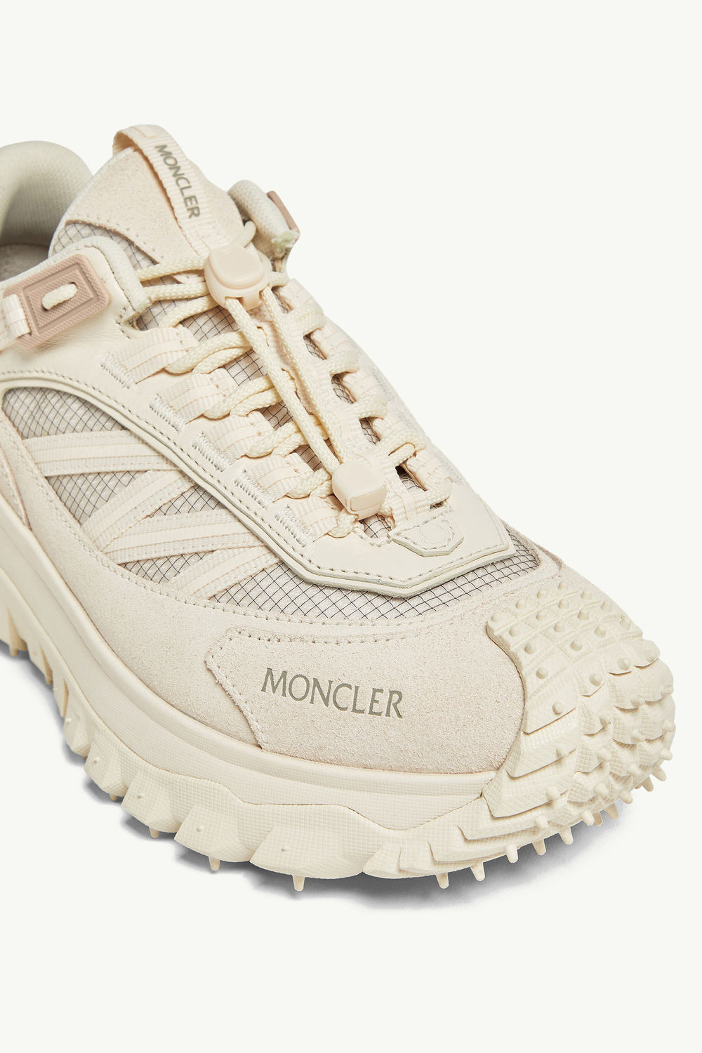 Trailgrip Suede & Leather Trainers Women Light Beige Moncler 2