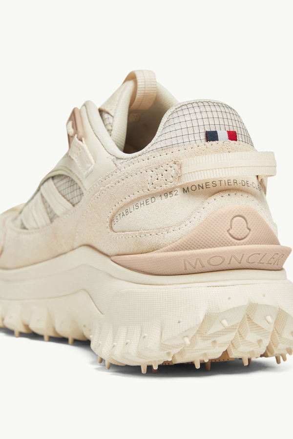 Trailgrip Suede & Leather Trainers Women Light Beige Moncler 6