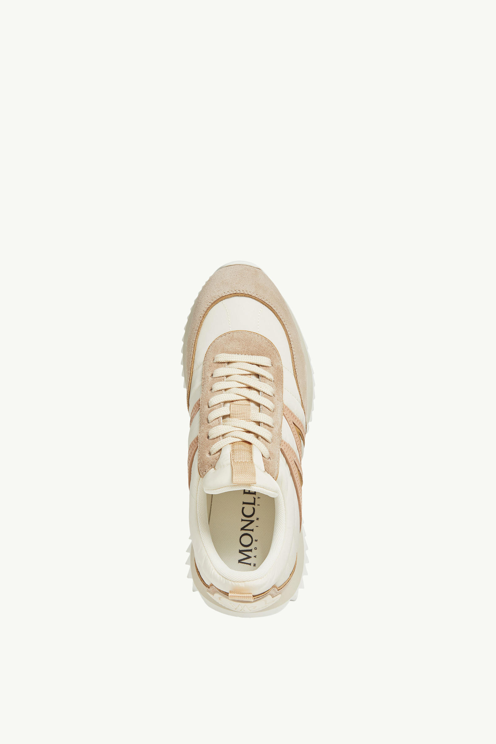 Pacey Suede Trainers Women White Ivory Moncler 4