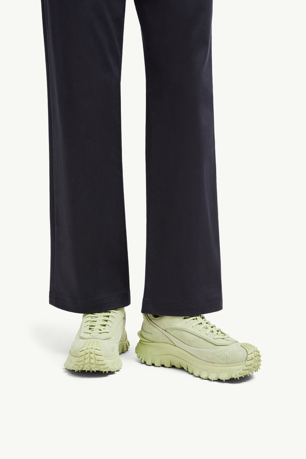 Trailgrip Momint Nubuck & Suede Trainers Women Pastel Green Moncler 1
