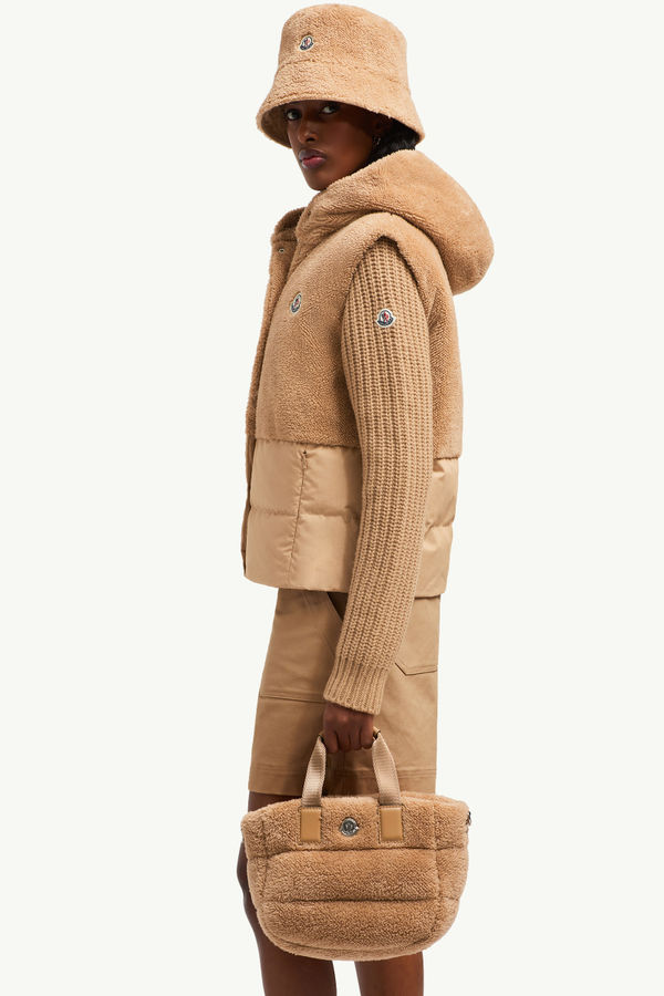Caradoc Teddy Mini Tote Bag Damen Camel-Beige Moncler 1