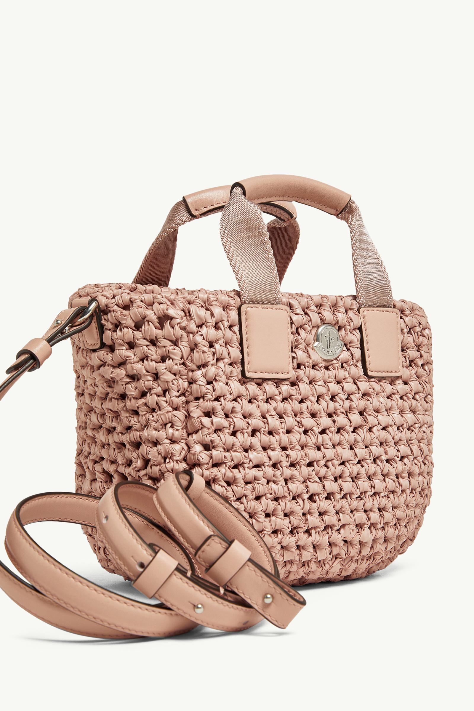 Caradoc Woven Micro Tote Bag Women Pink Moncler 2